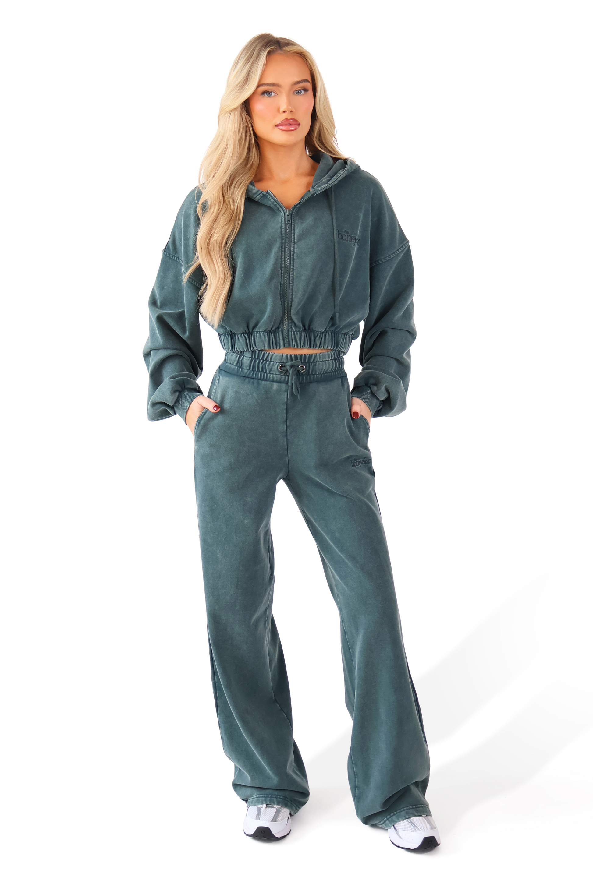 THH Crop Zip Jacket - Teal