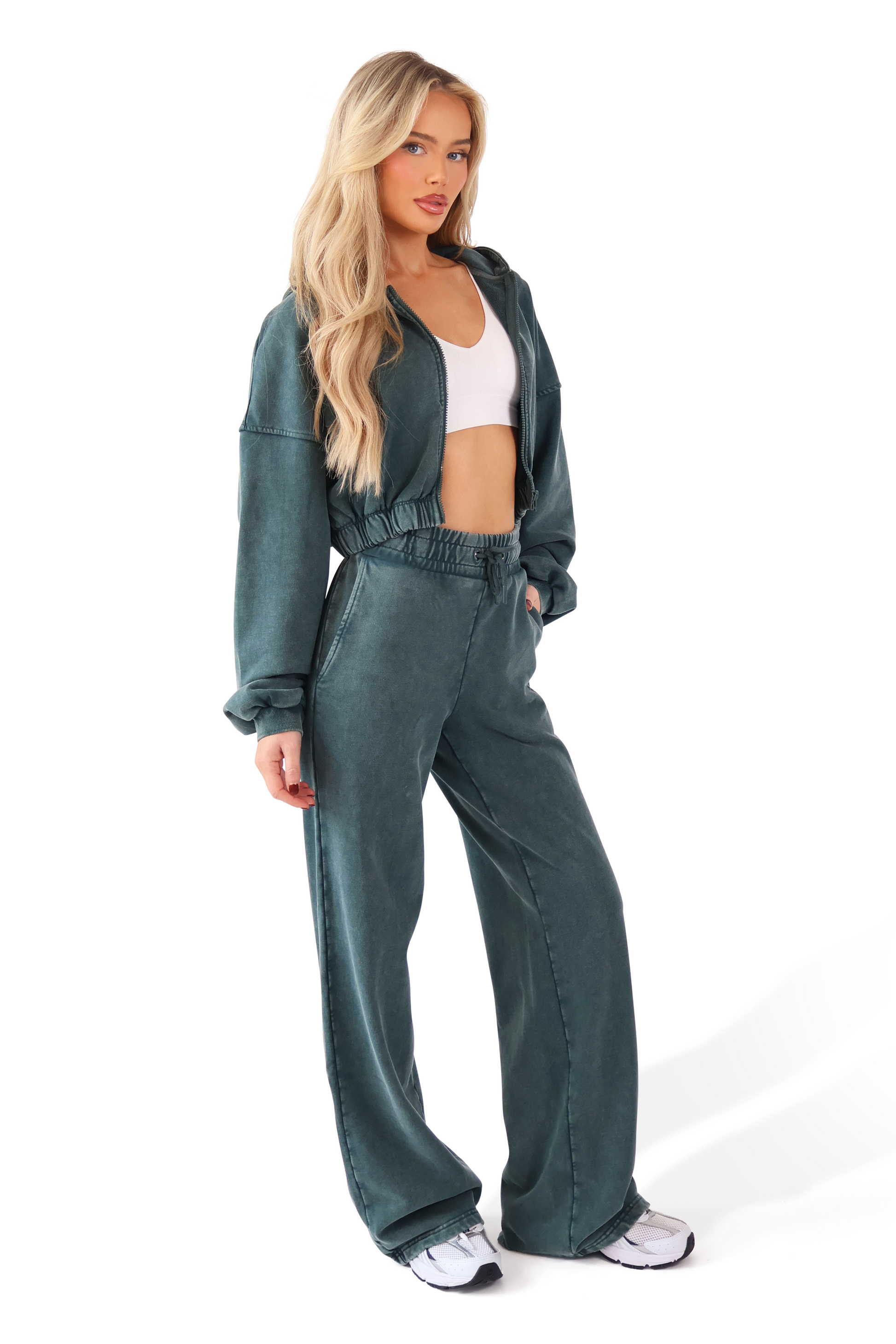 THH Crop Zip Jacket - Teal