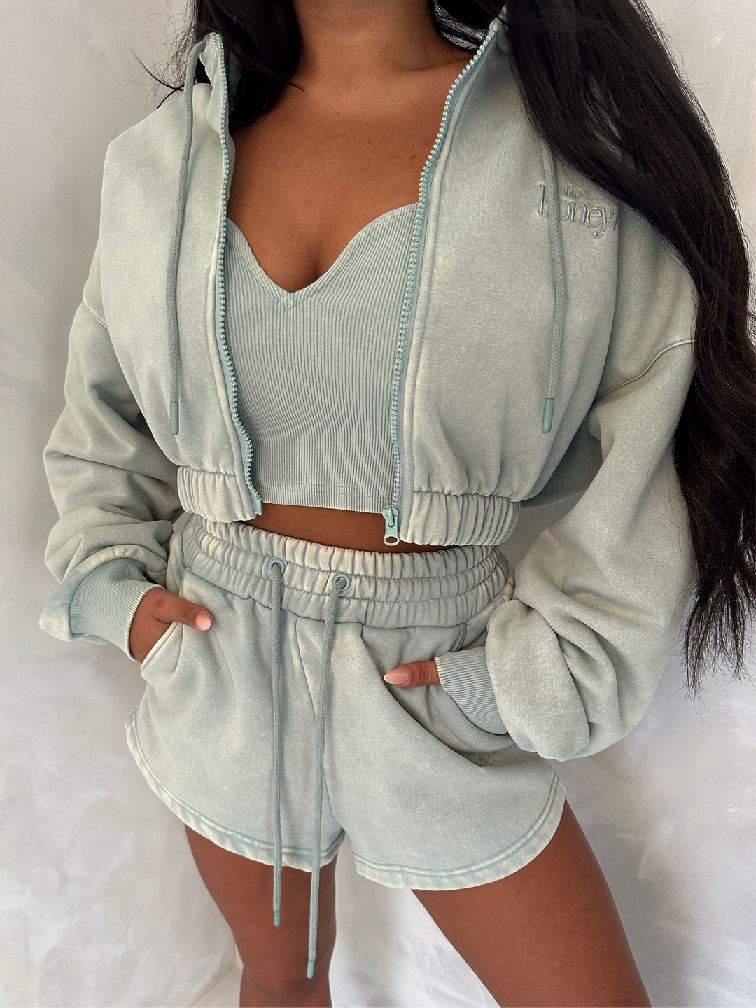 ‘FLIGHT MODE’ Sweat Shorts - Blue
