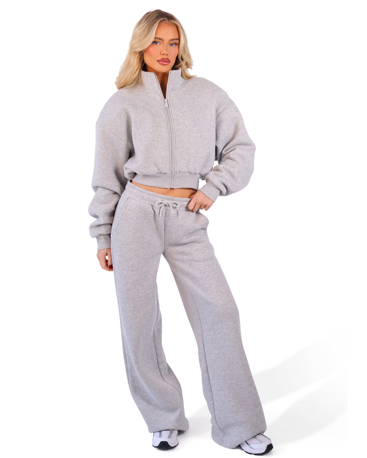 ‘Signature Staples’ Wide Leg Joggers - Grey