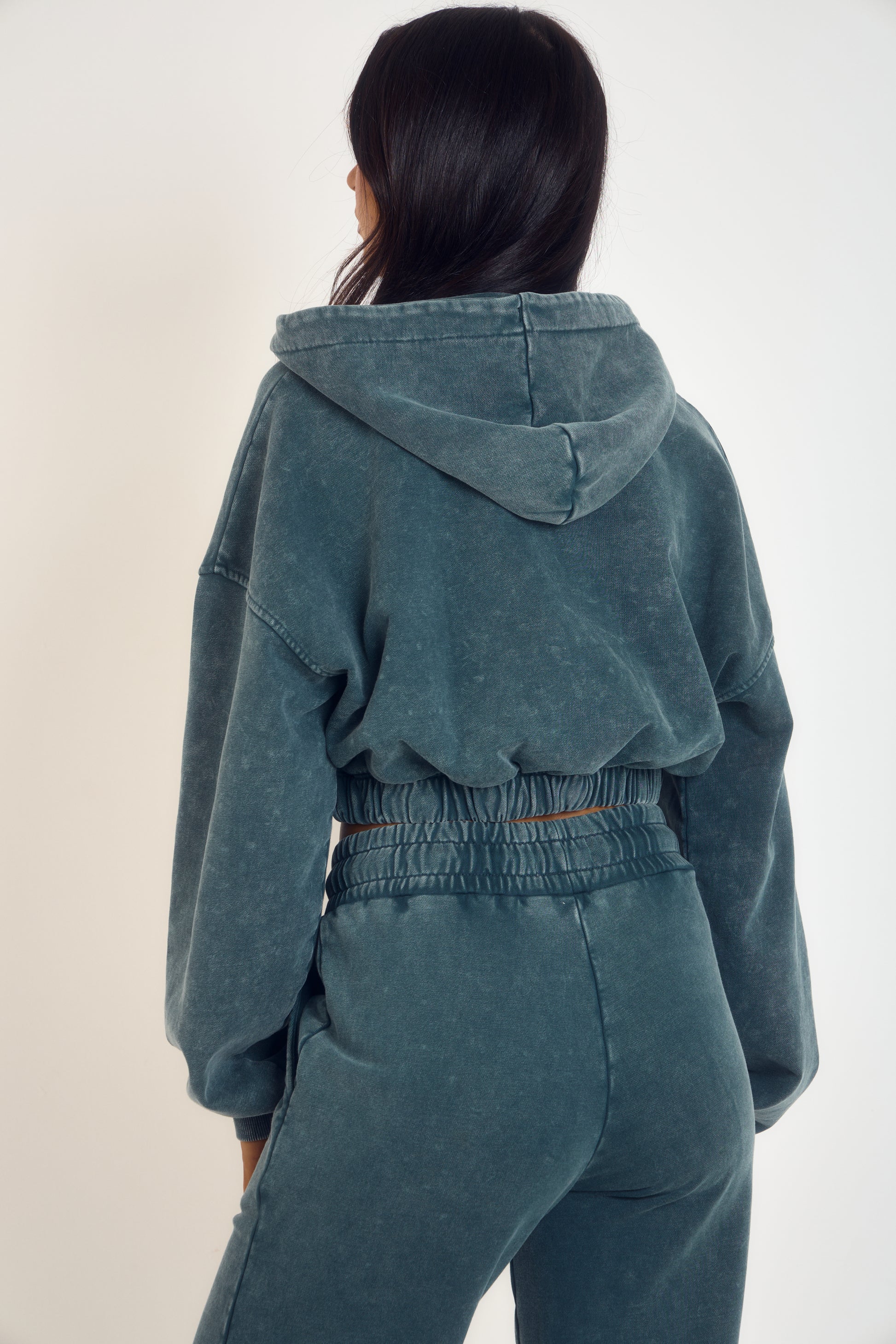 THH Crop Zip Jacket - Teal