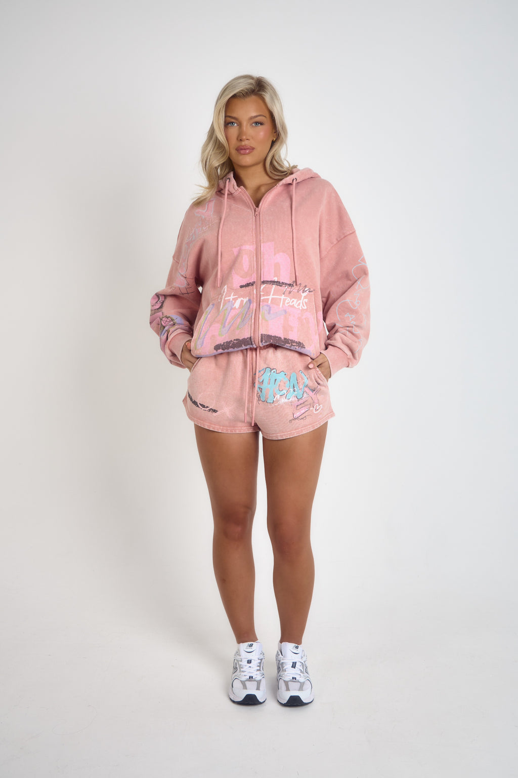 THH Graffiti Zip Jacket - Pink