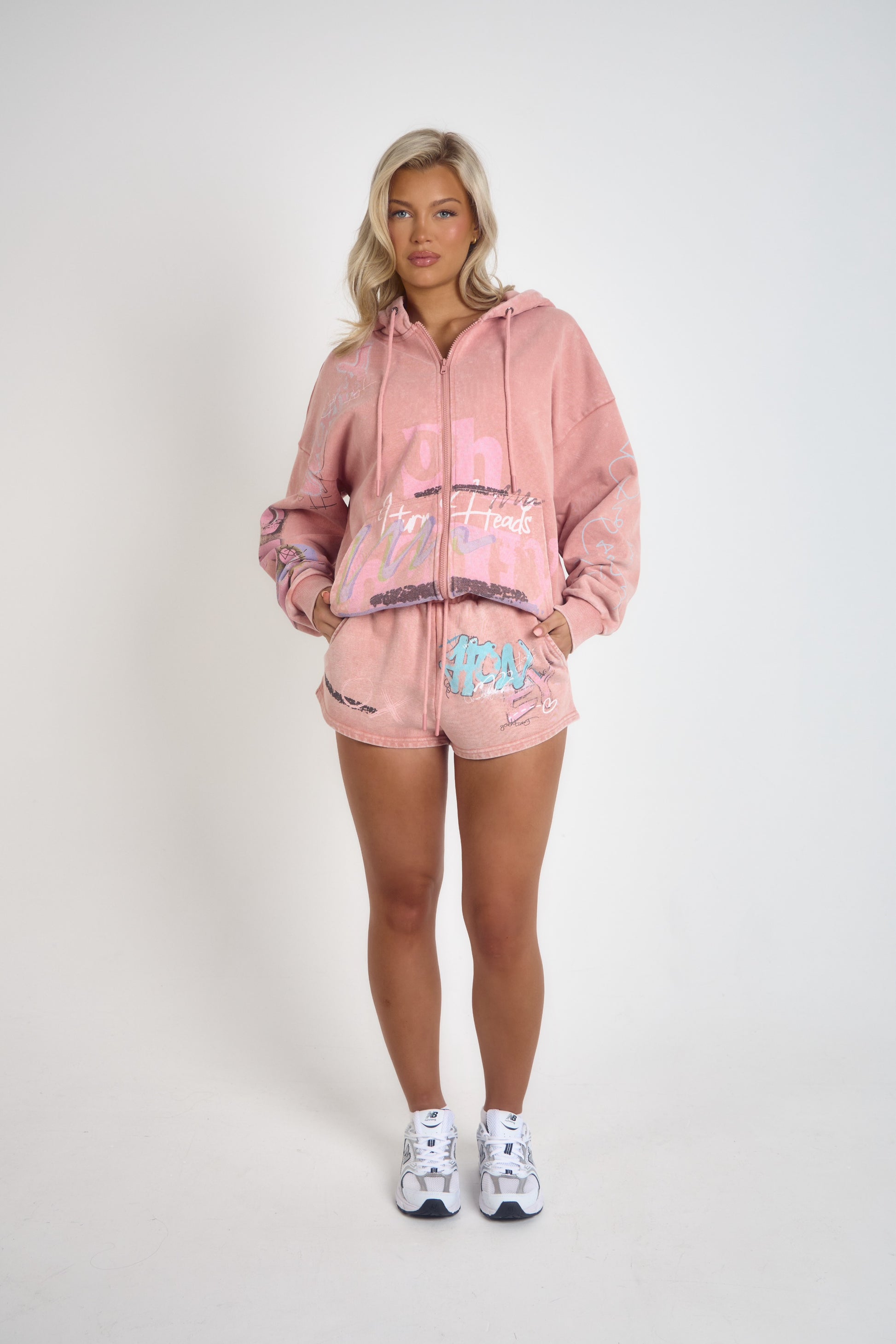 THH Graffiti Jogger Short - Pink