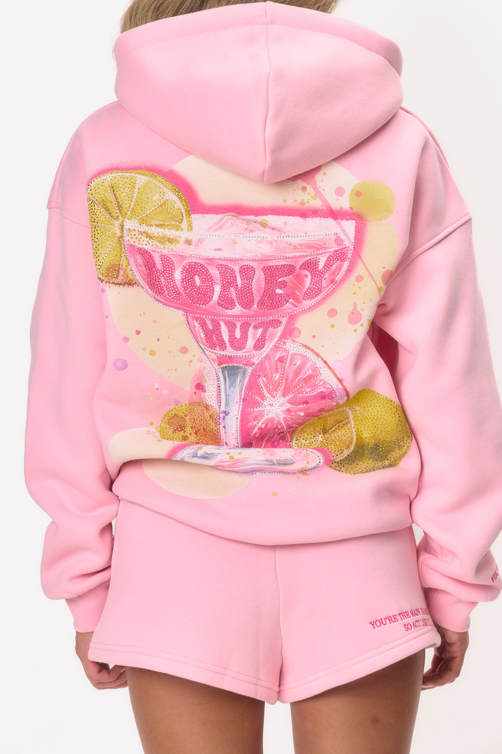 EARLY ACCESS: Graphic Rhinestone Zip Jacket - Pink Martini