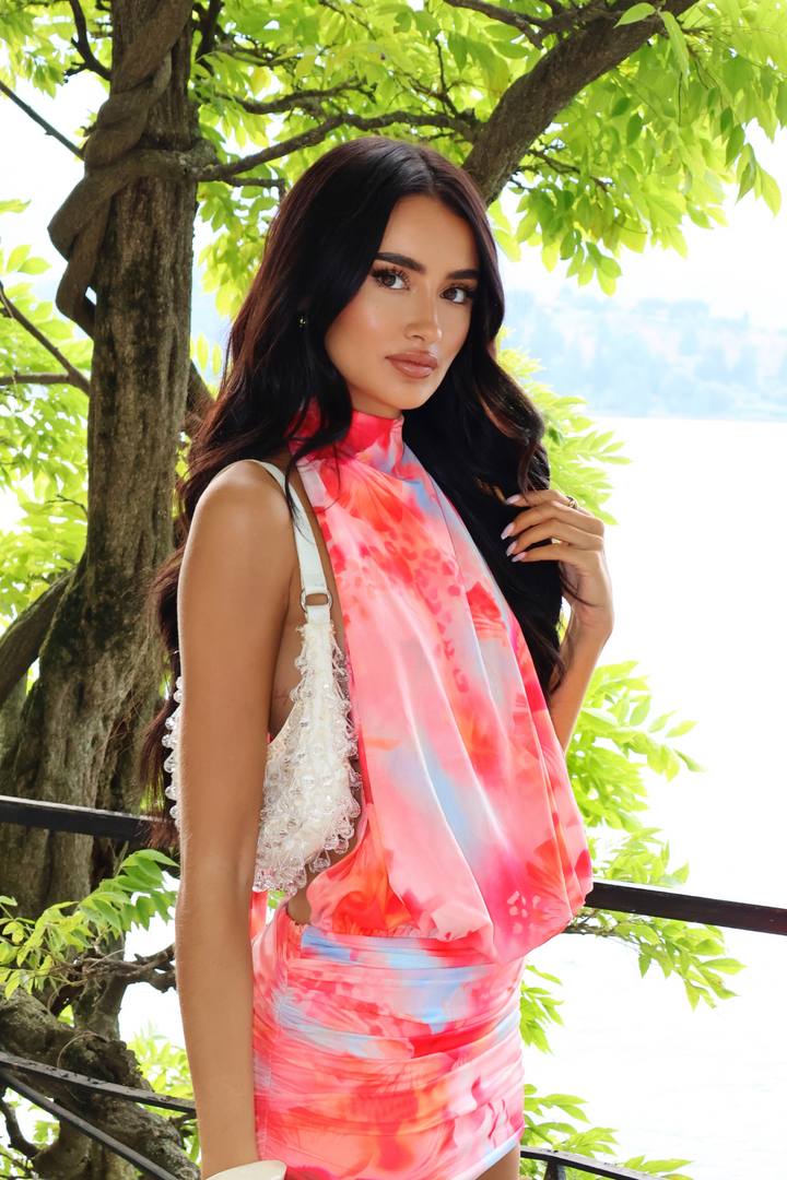 ‘Blush in Como’ Backless Mini Dress