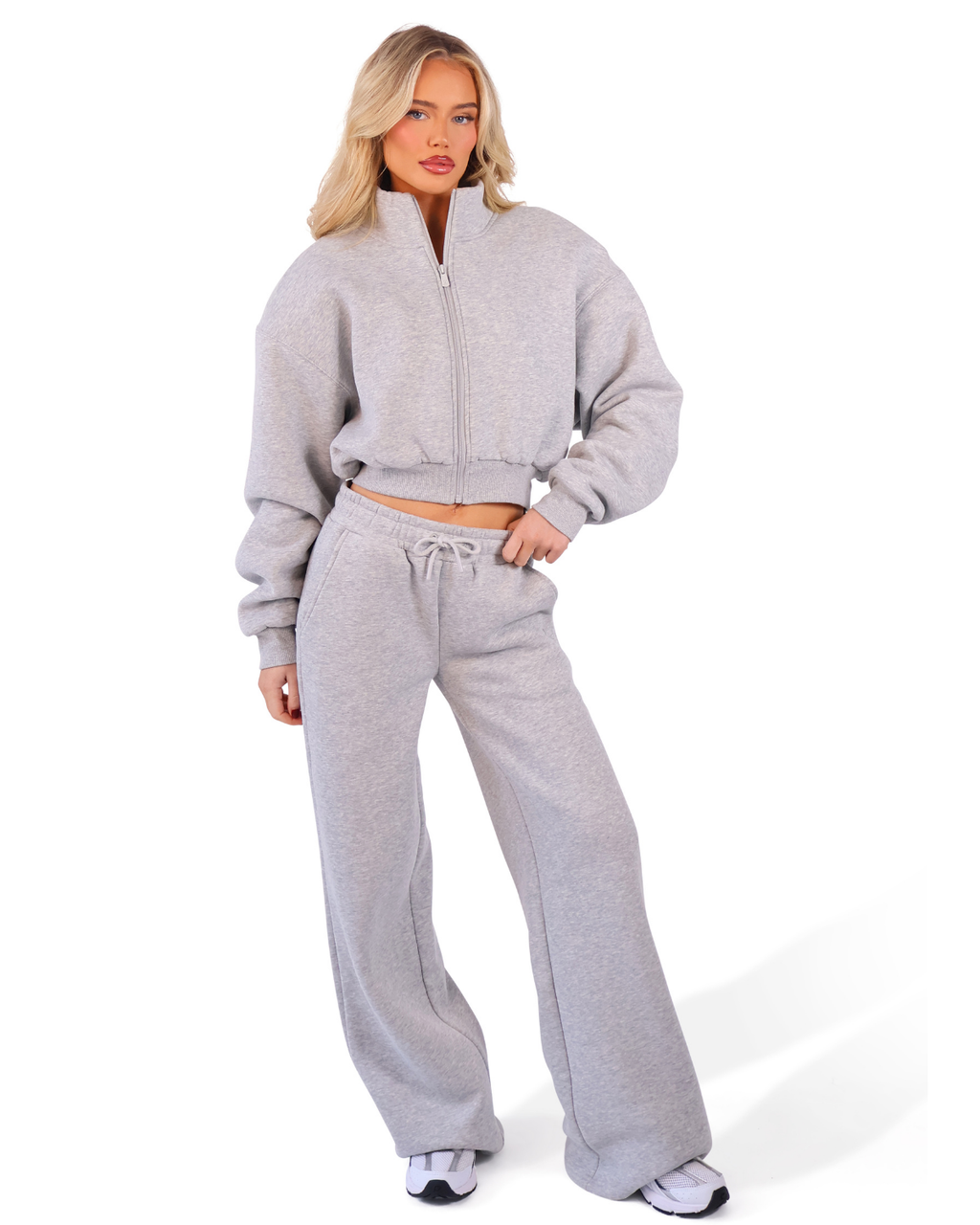 ‘Signature Staples’ Wide Leg Joggers - Grey