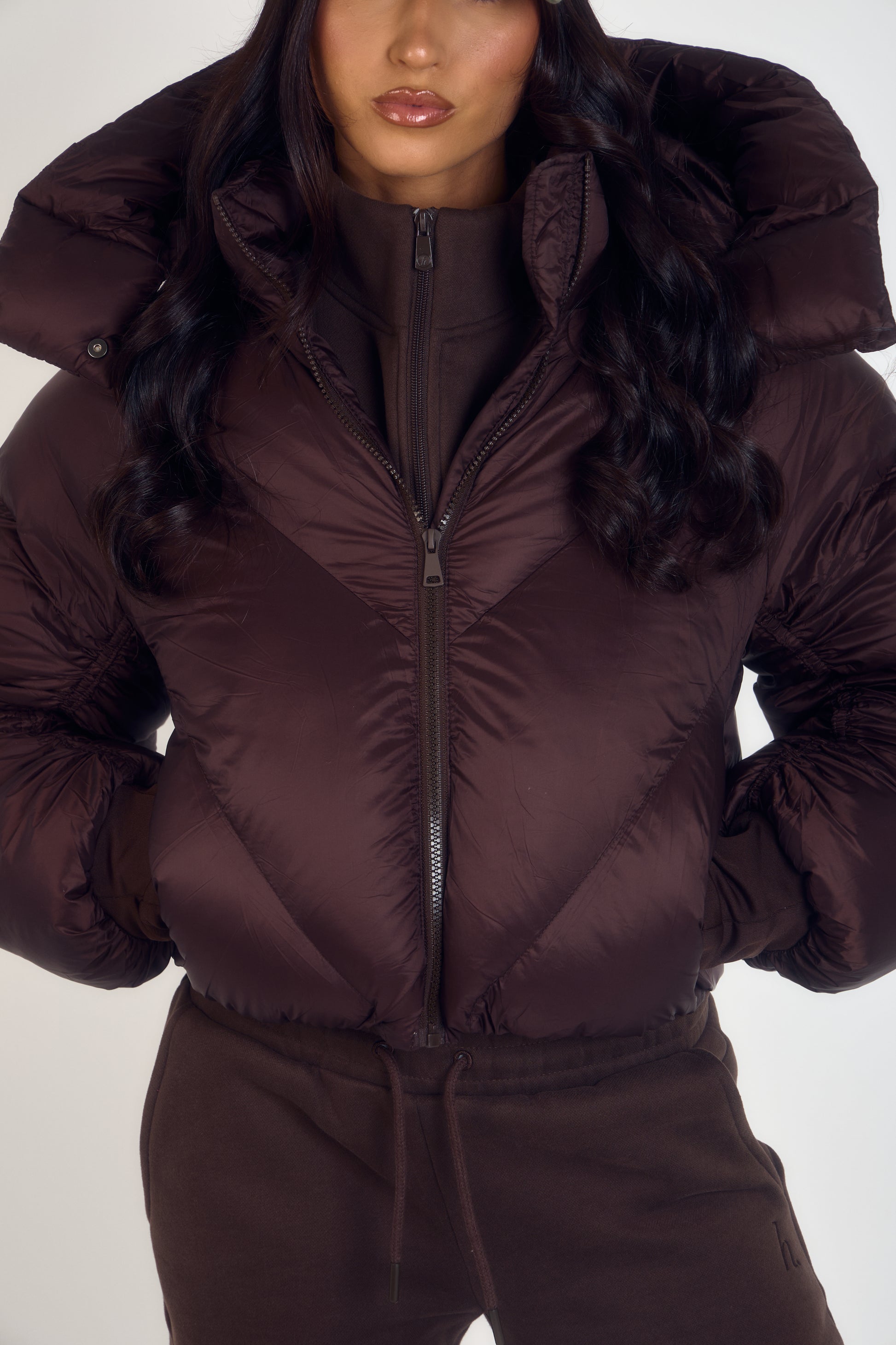 ‘Isabel’ Puffer Coat - Brown