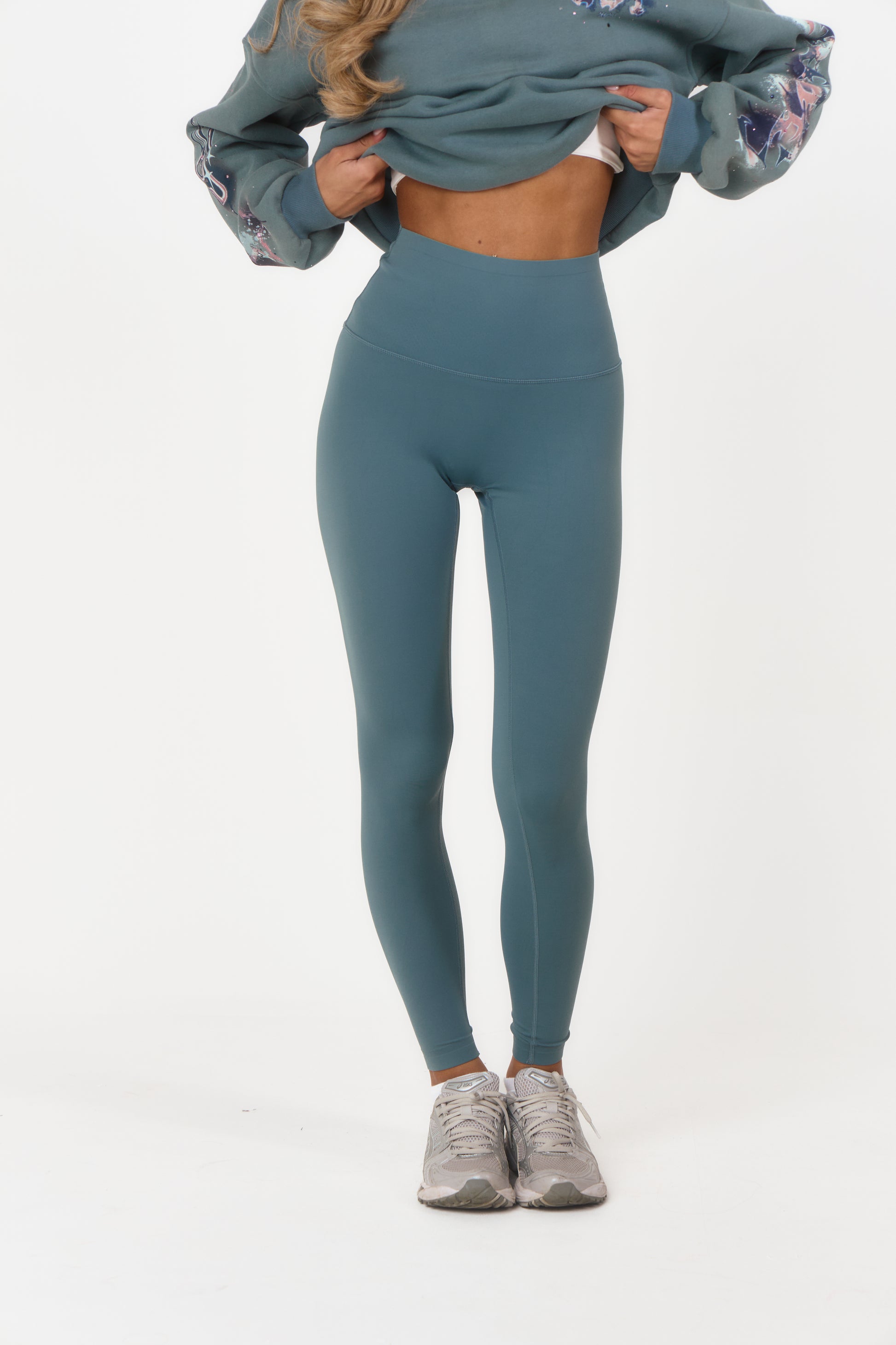 ‘Signature Staples’ High Waist Leggings - Blue