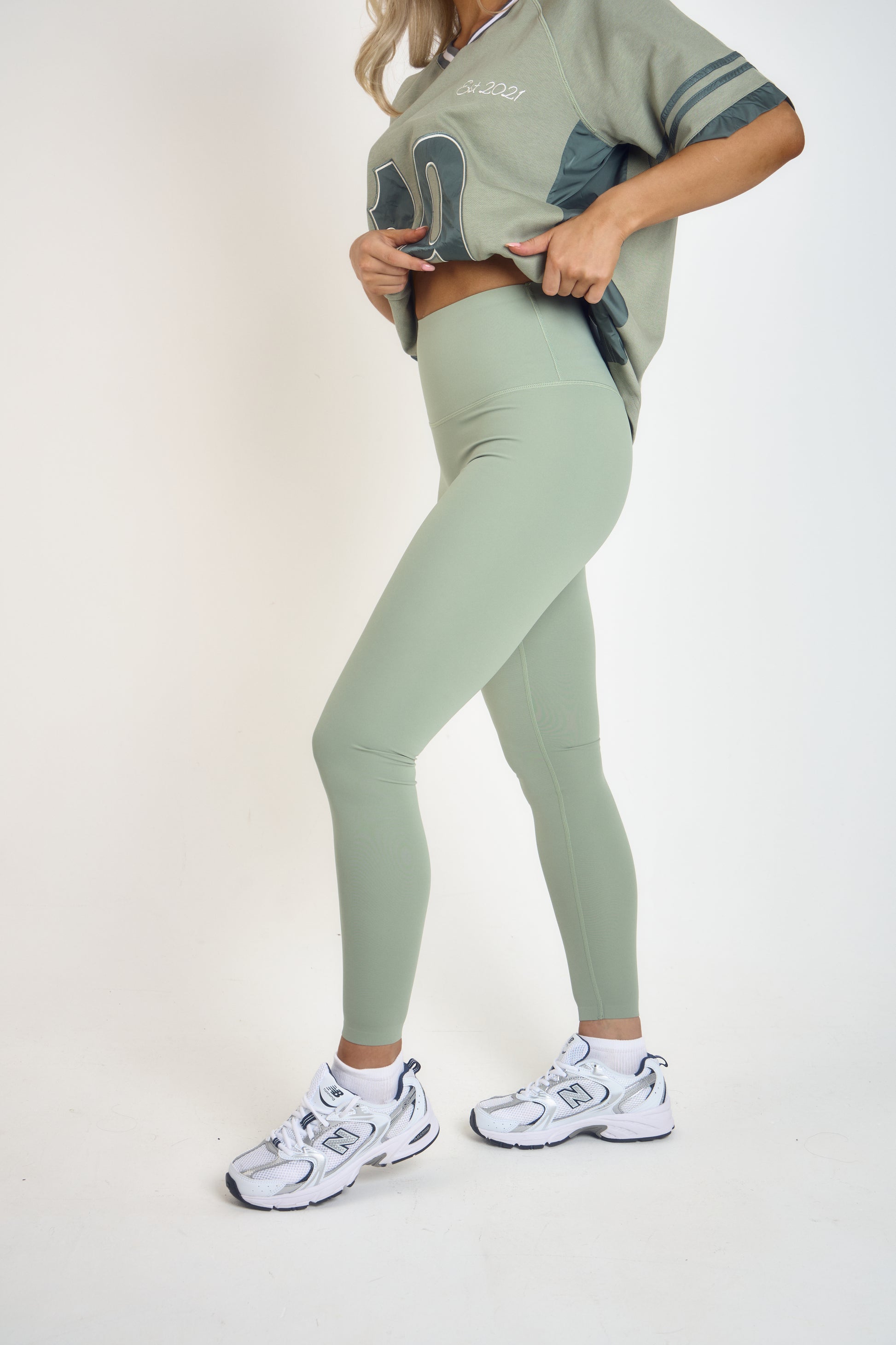 ‘Signature Staples’ High Waist Leggings - Green