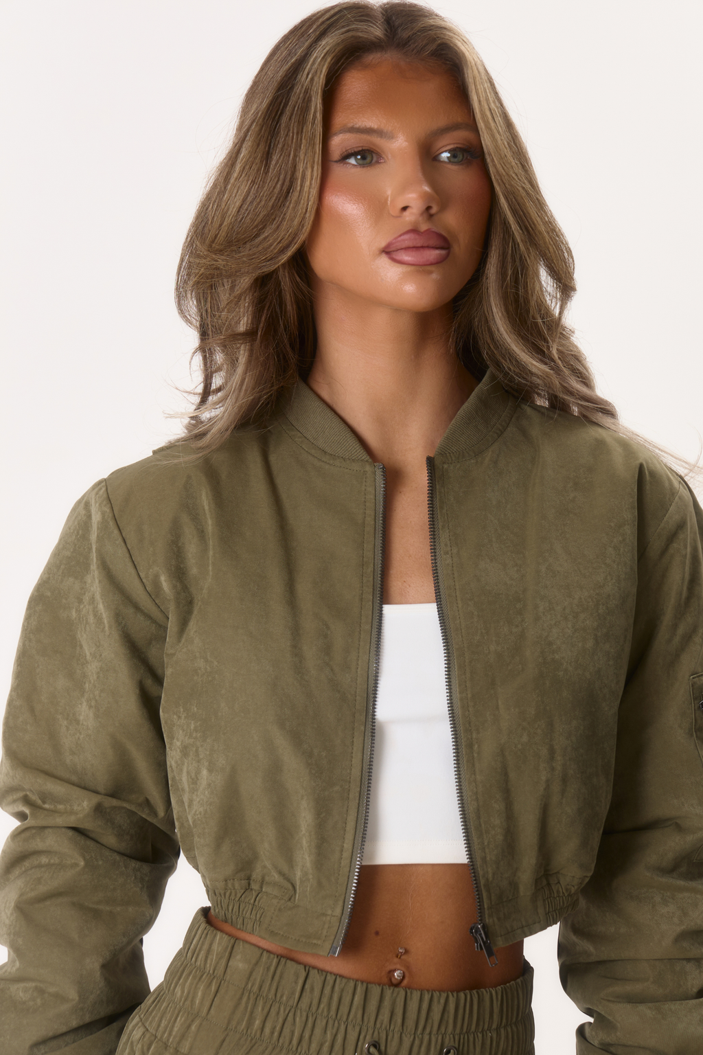 Nola' Bomber Jacket - Khaki