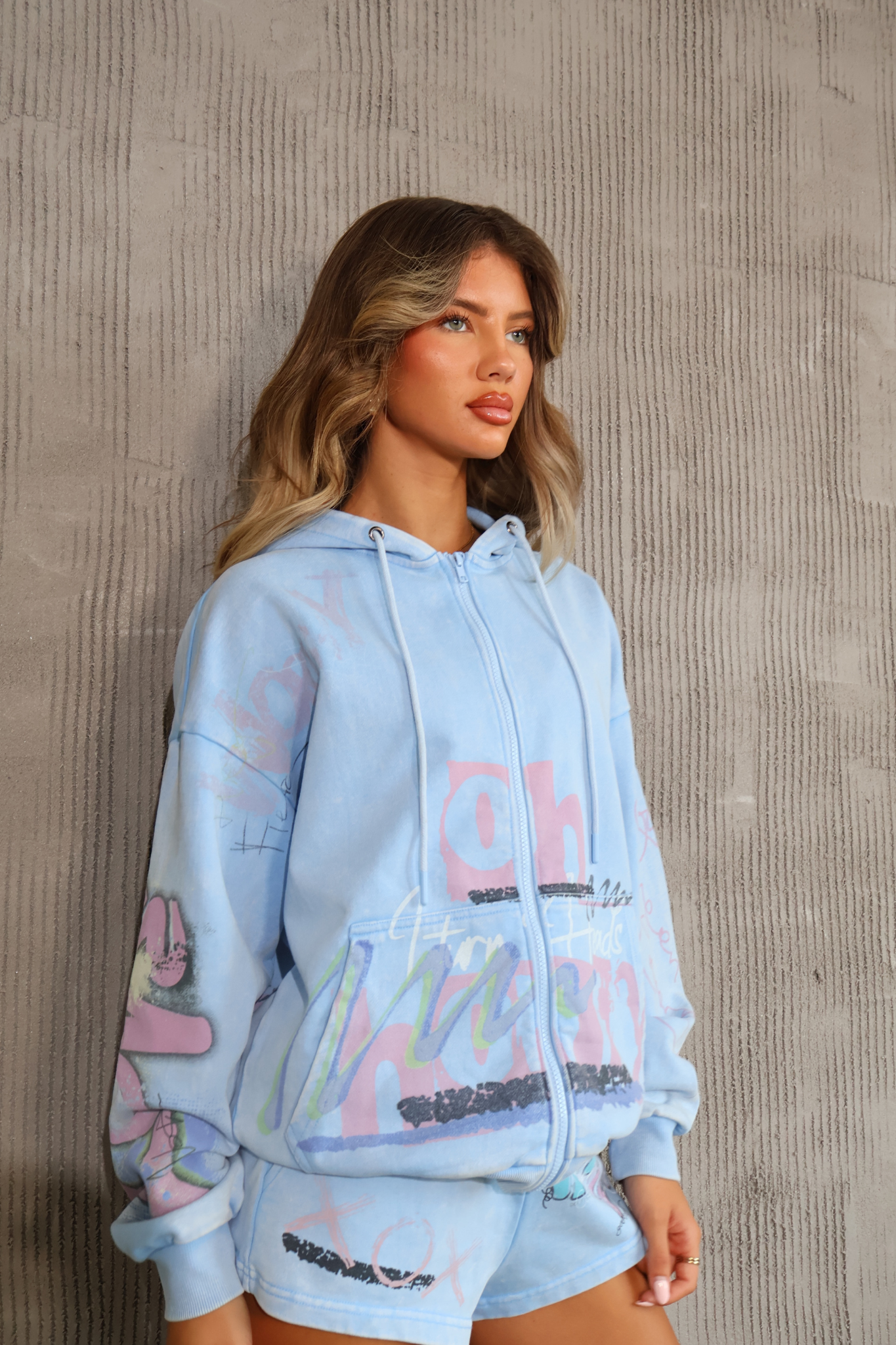 THH Graffiti Zip Jacket - Blue
