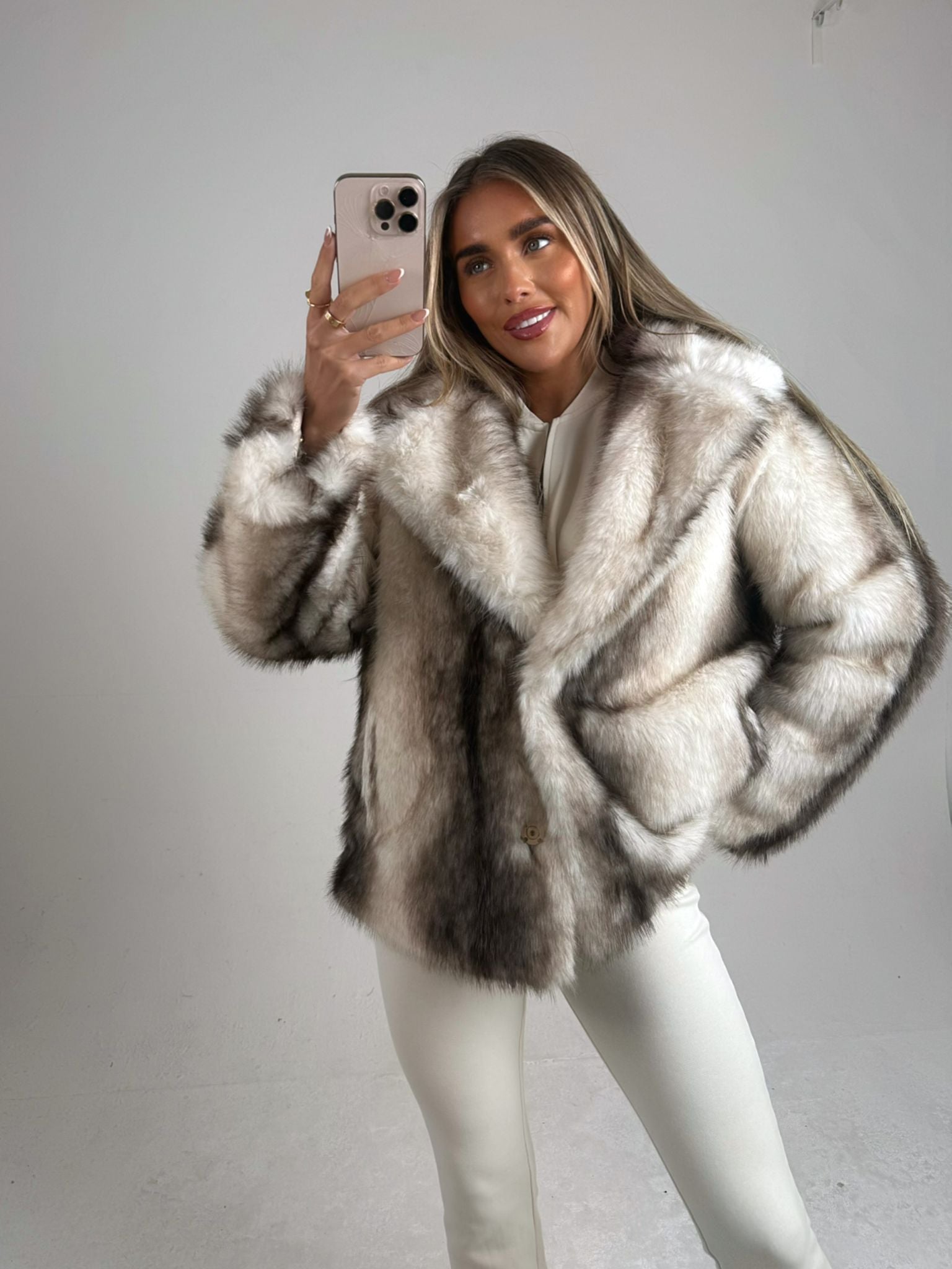 ‘Celeste’ Faux Fur Coat