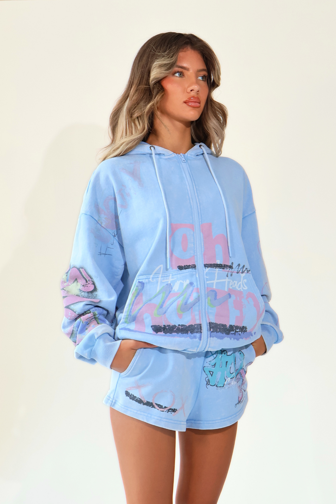 THH Graffiti Jogger Short - Blue