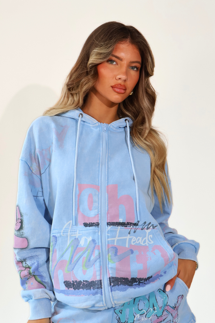 THH Graffiti Zip Jacket - Blue