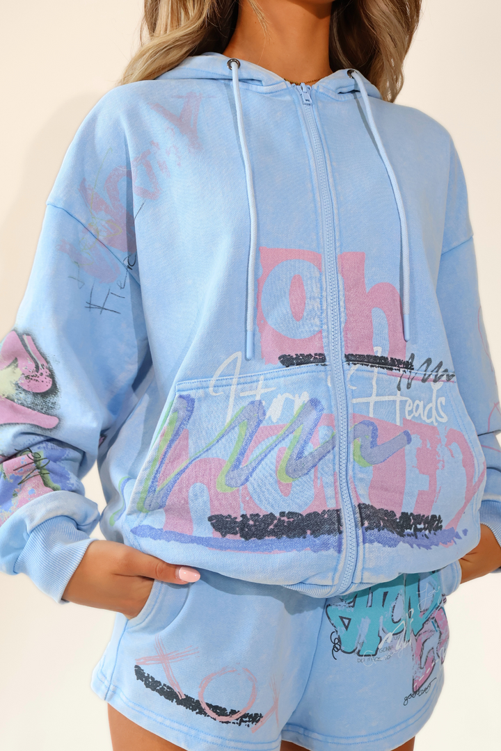 THH Graffiti Jogger Short - Blue