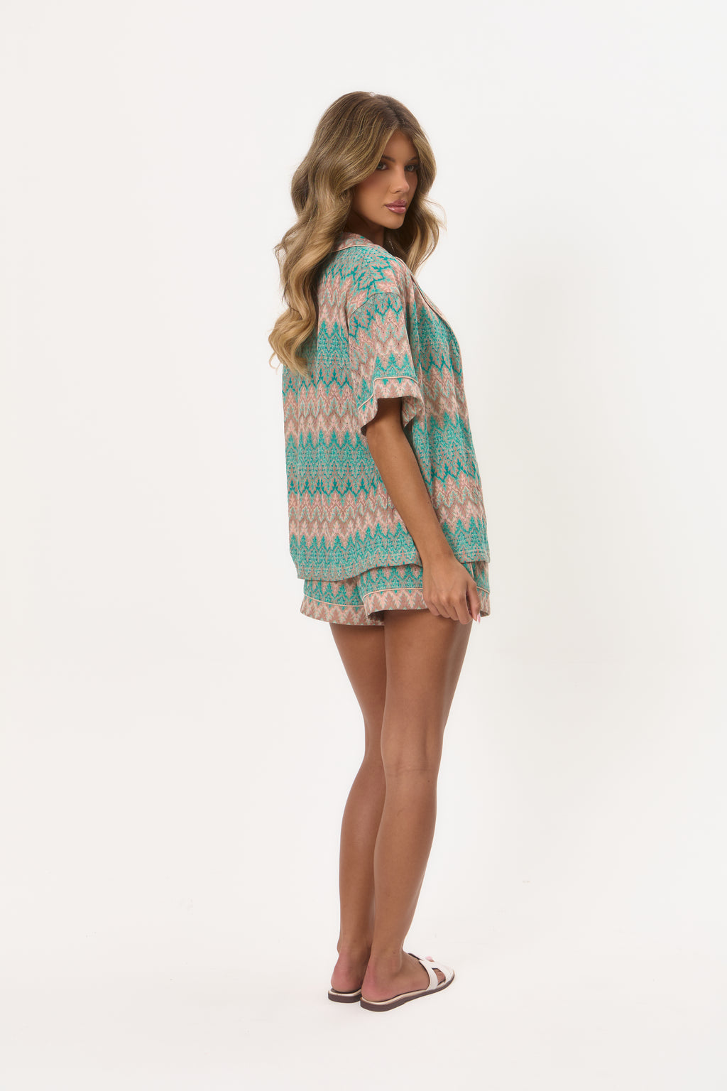 Short Sleeve Beach Shirt - Green