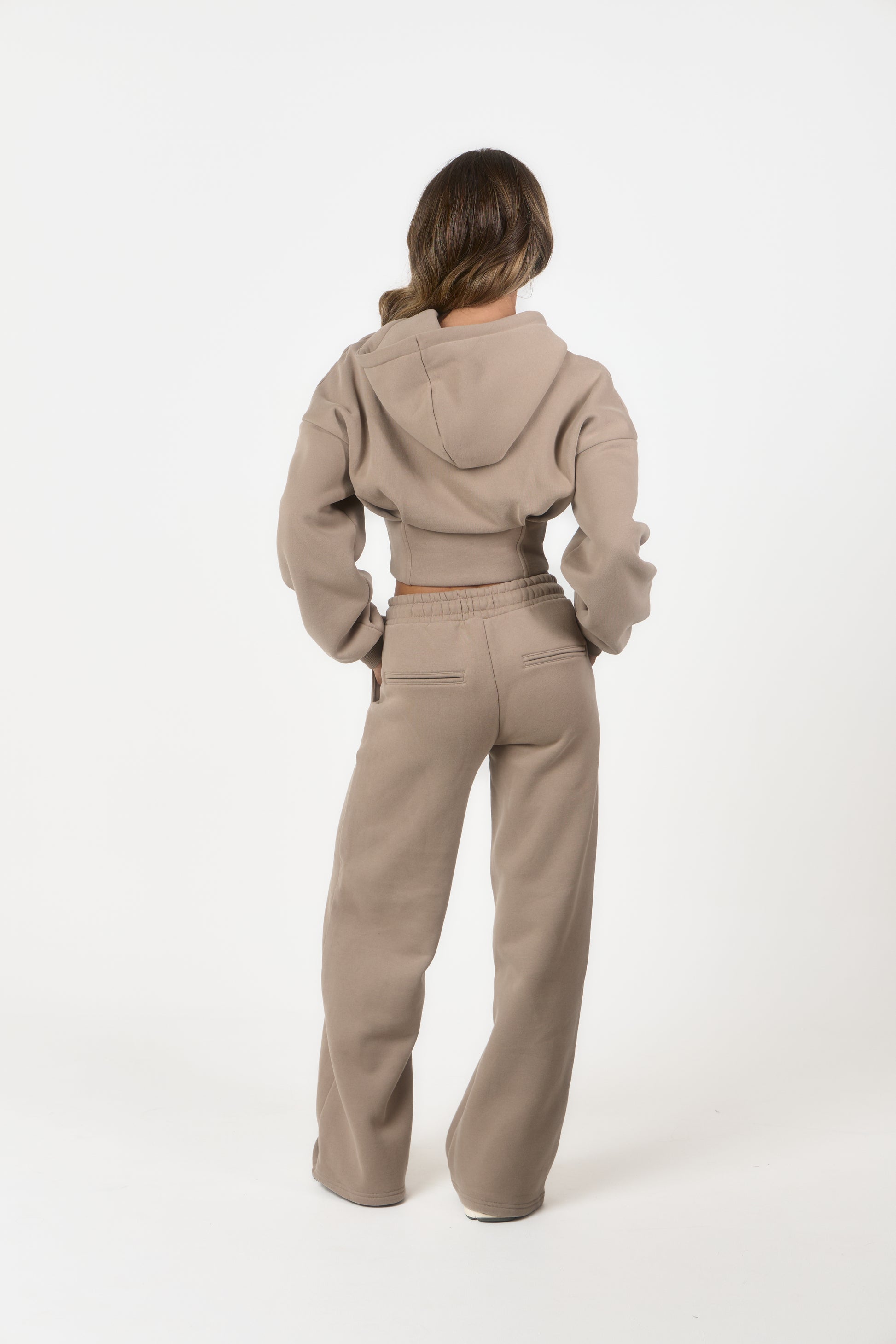 ‘Signature Staples’ Wide Leg Joggers - Taupe