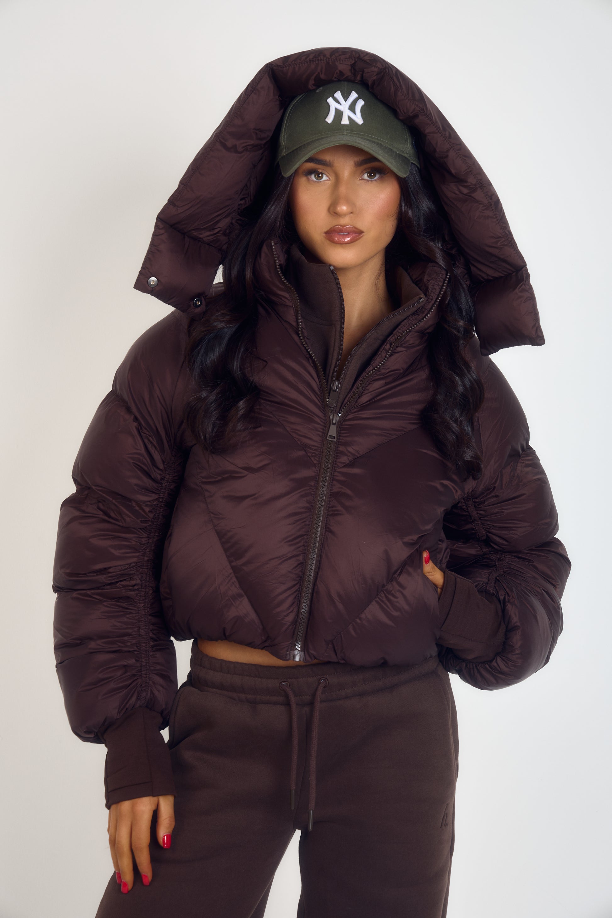‘Isabel’ Puffer Coat - Brown