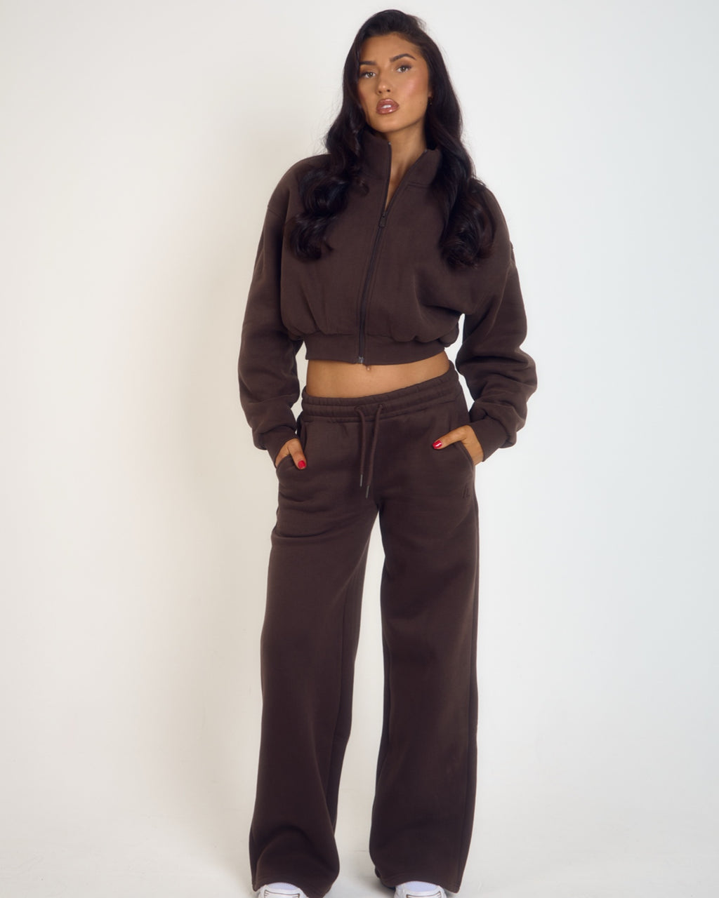 ‘Signature Staples’ Heavyweight Jersey Bomber - Brown