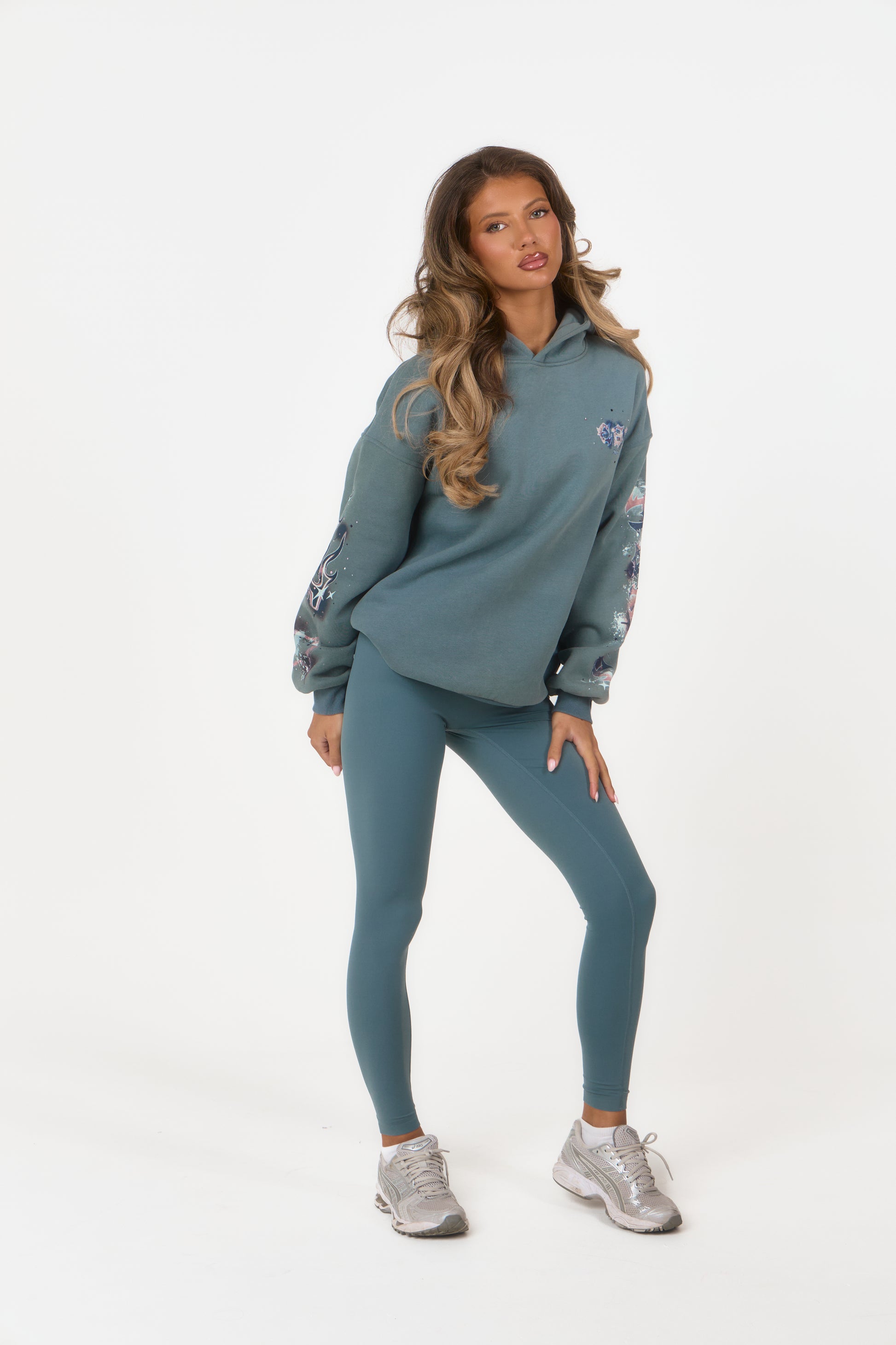 ‘Signature Staples’ High Waist Leggings - Blue