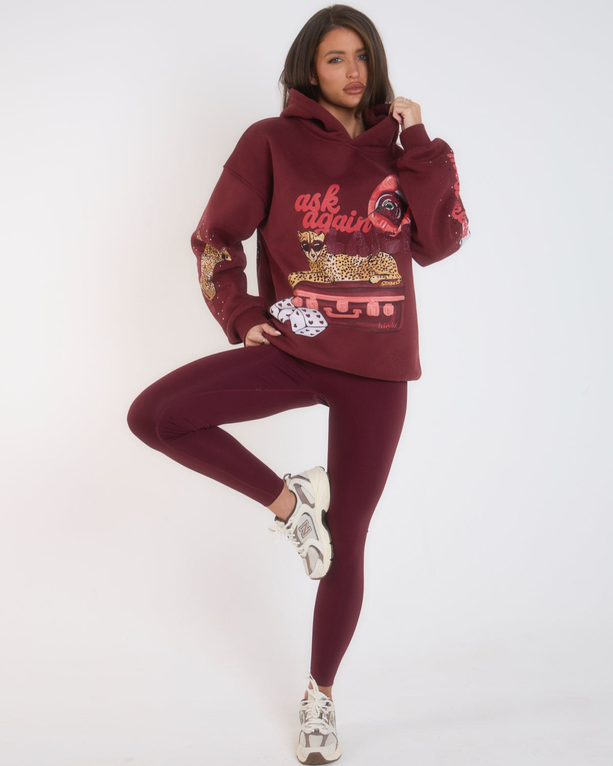 The Cherry Leopard Rhinestone Hoodie