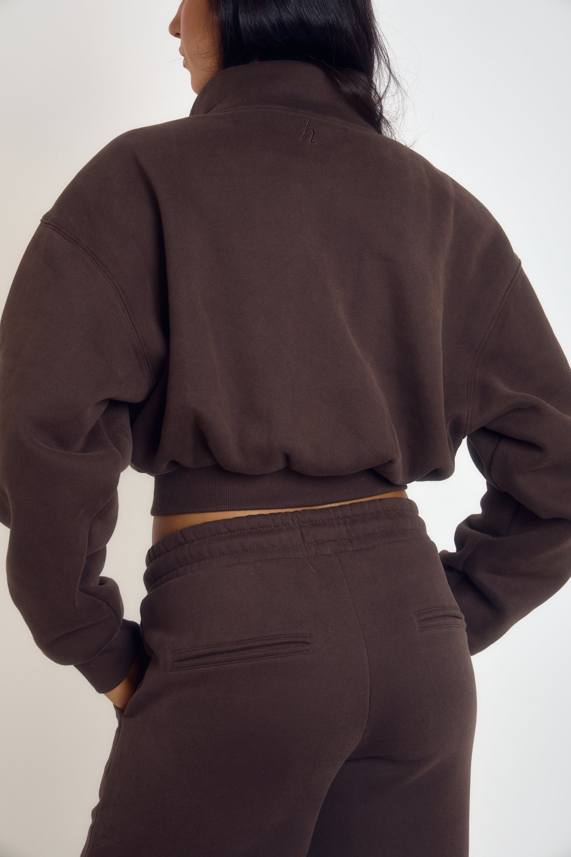 ‘Signature Staples’ Heavyweight Jersey Bomber - Brown