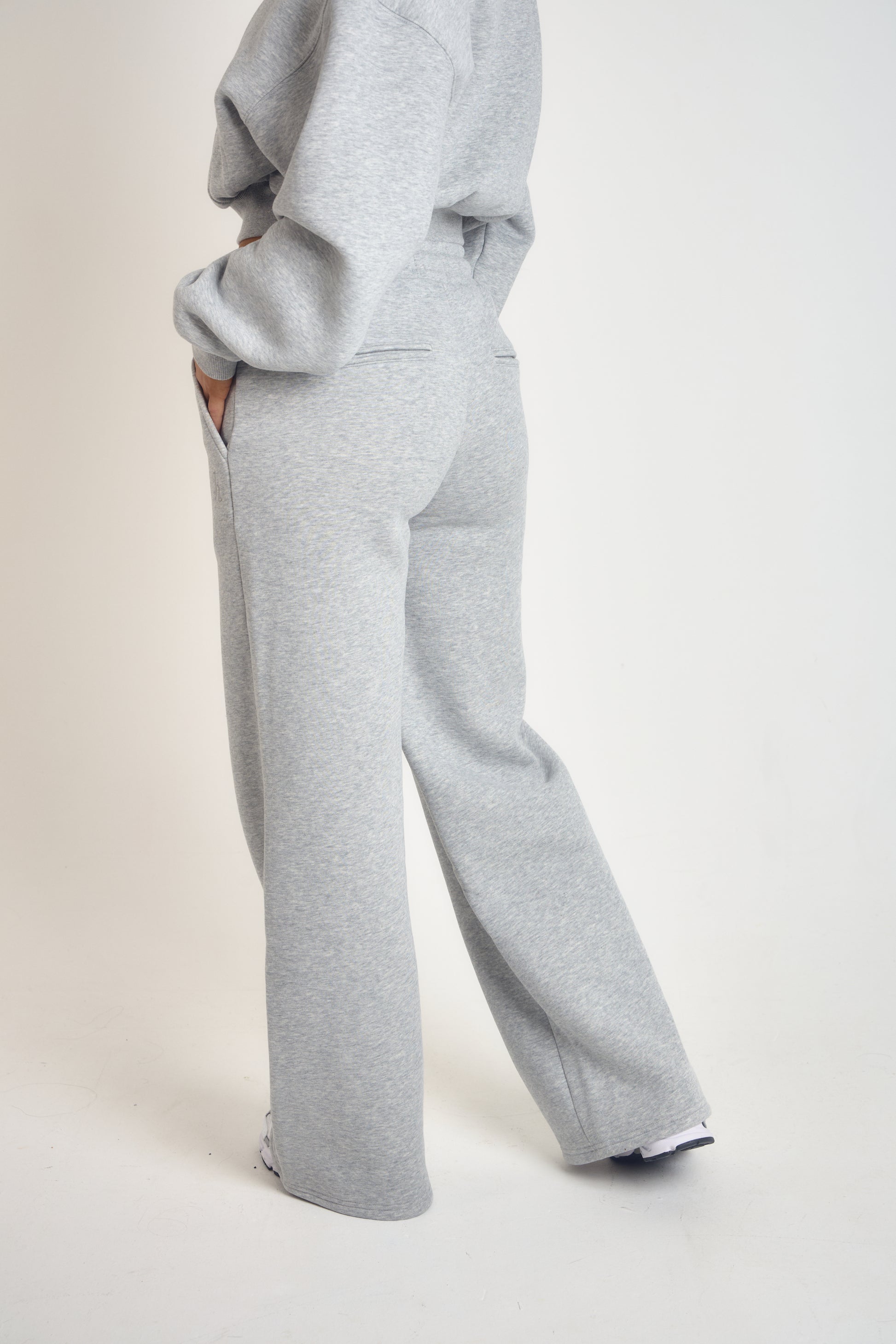 ‘Signature Staples’ Wide Leg Joggers - Grey