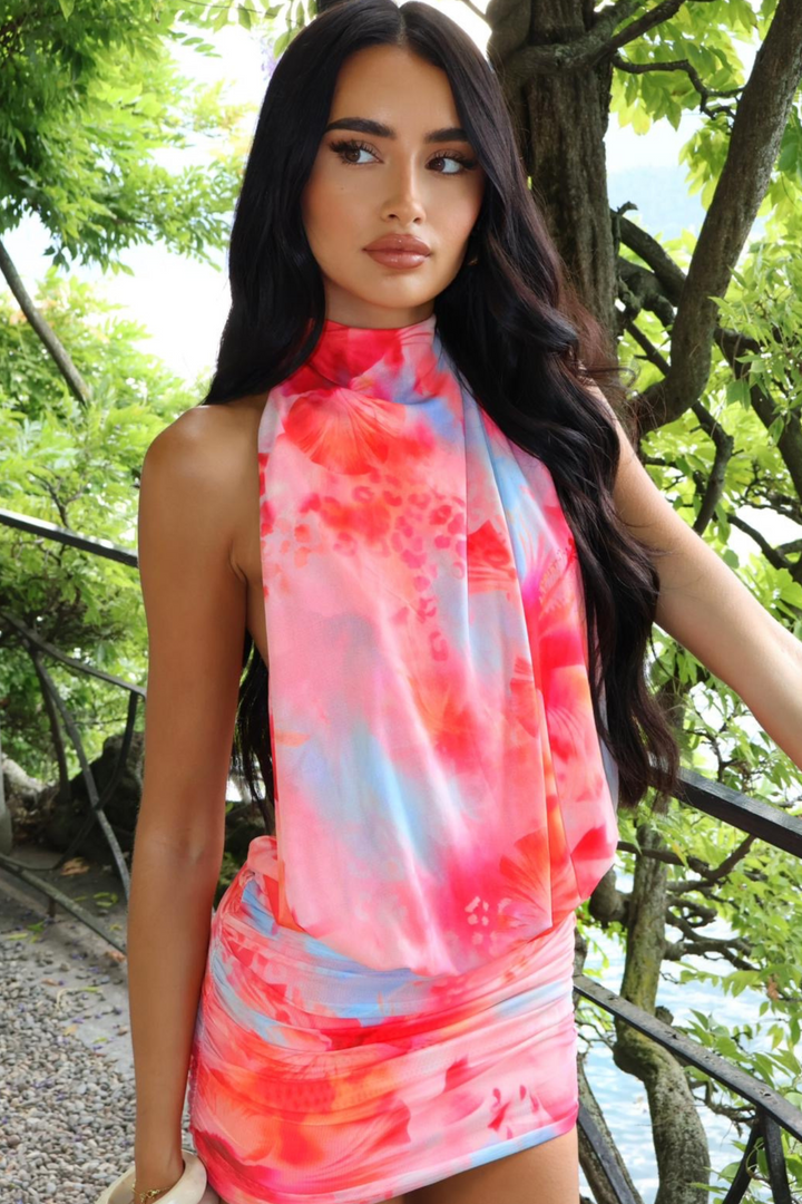 ‘Blush in Como’ Backless Mini Dress