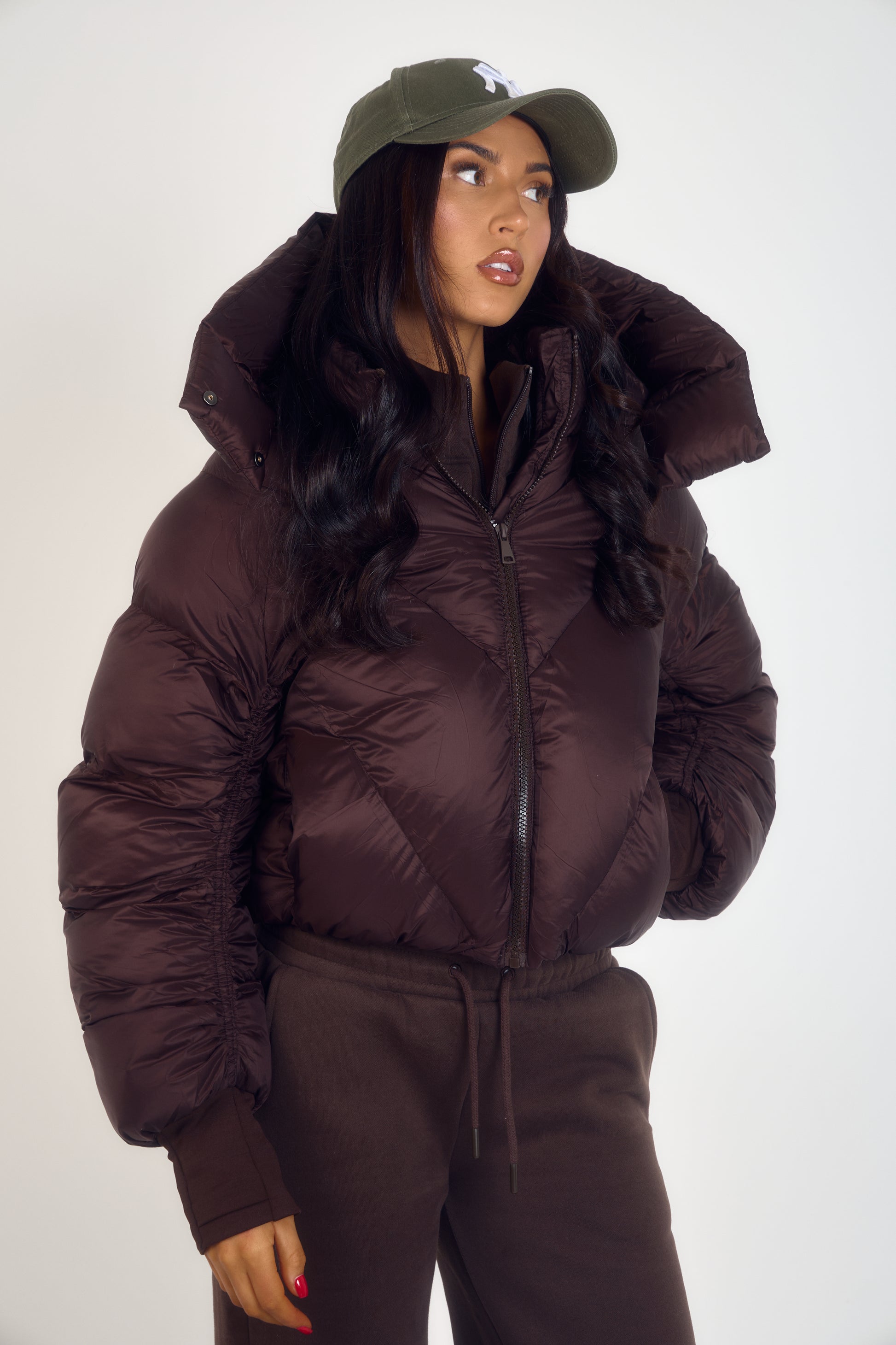 ‘Isabel’ Puffer Coat - Brown