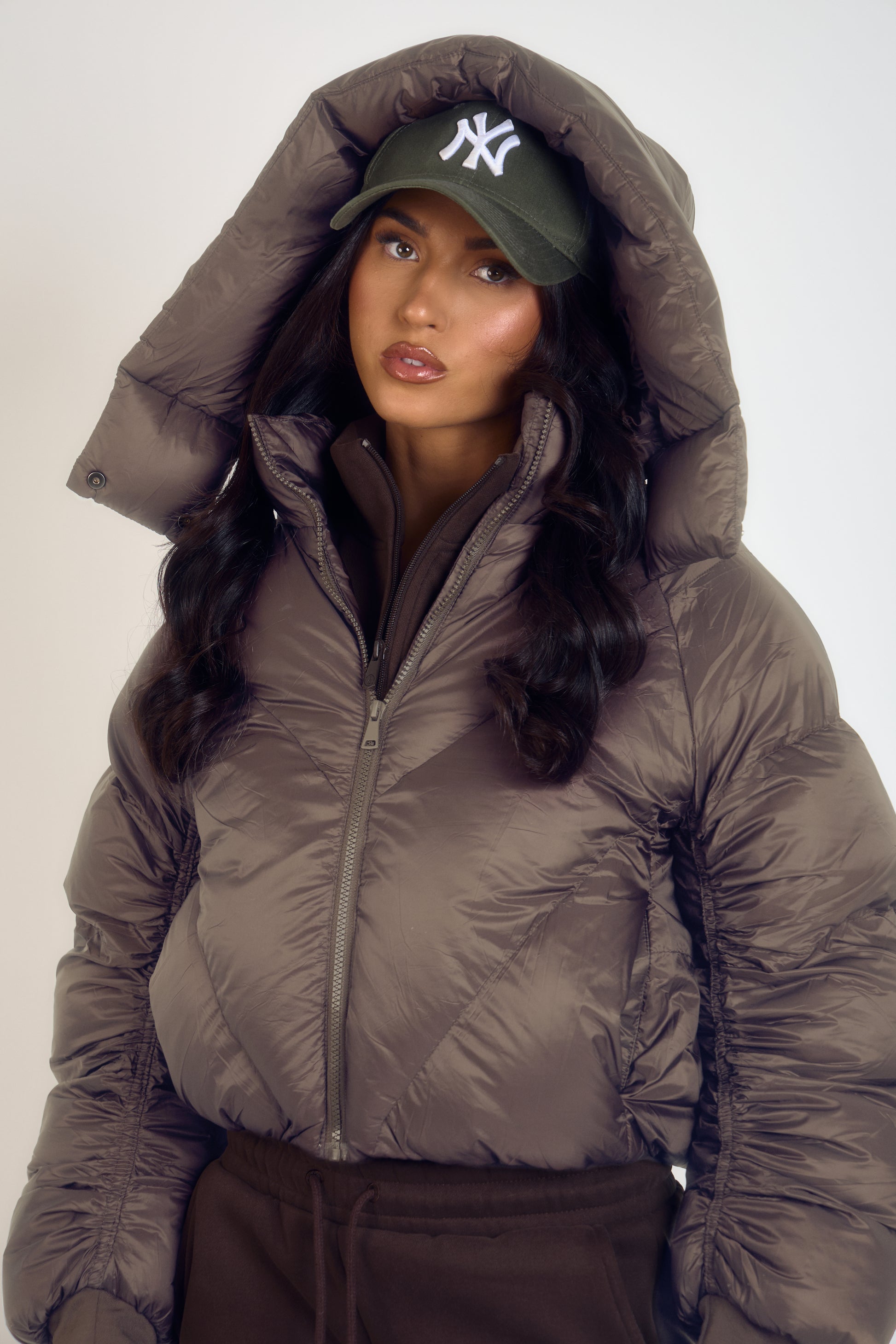‘Isabel’ Puffer Coat - Taupe