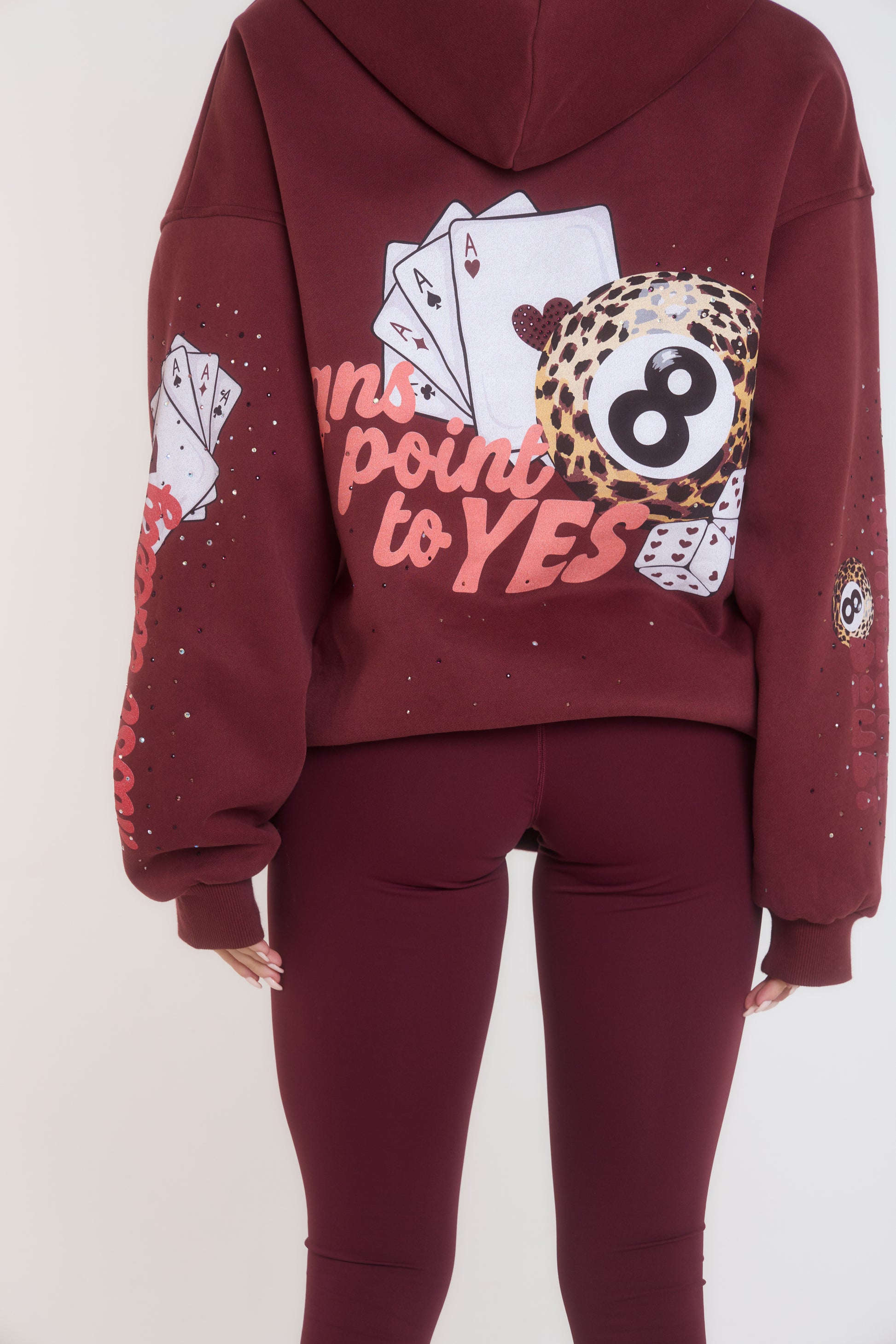 The Cherry Leopard Rhinestone Hoodie