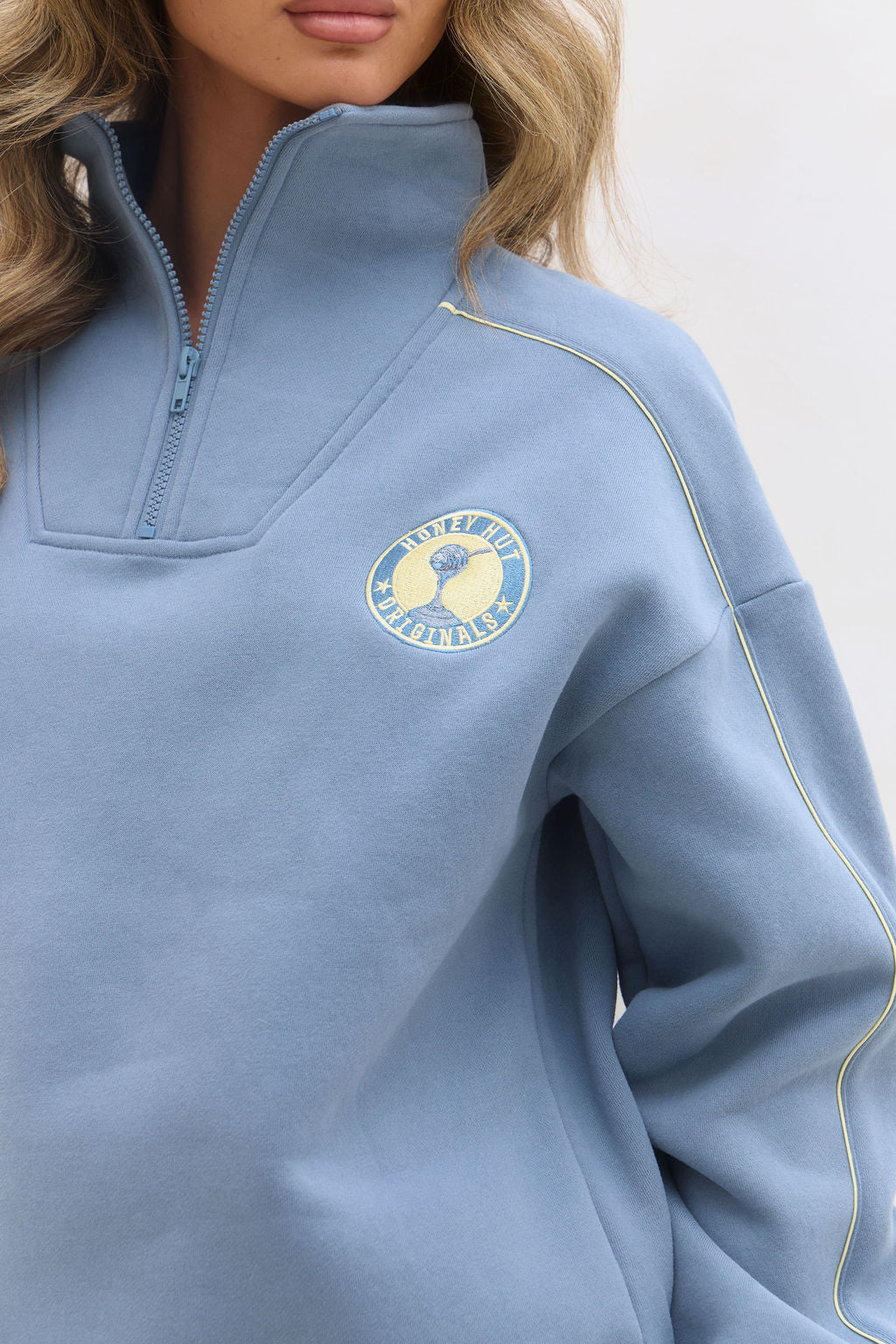 Originals Quarter Zip Jumper - Blue