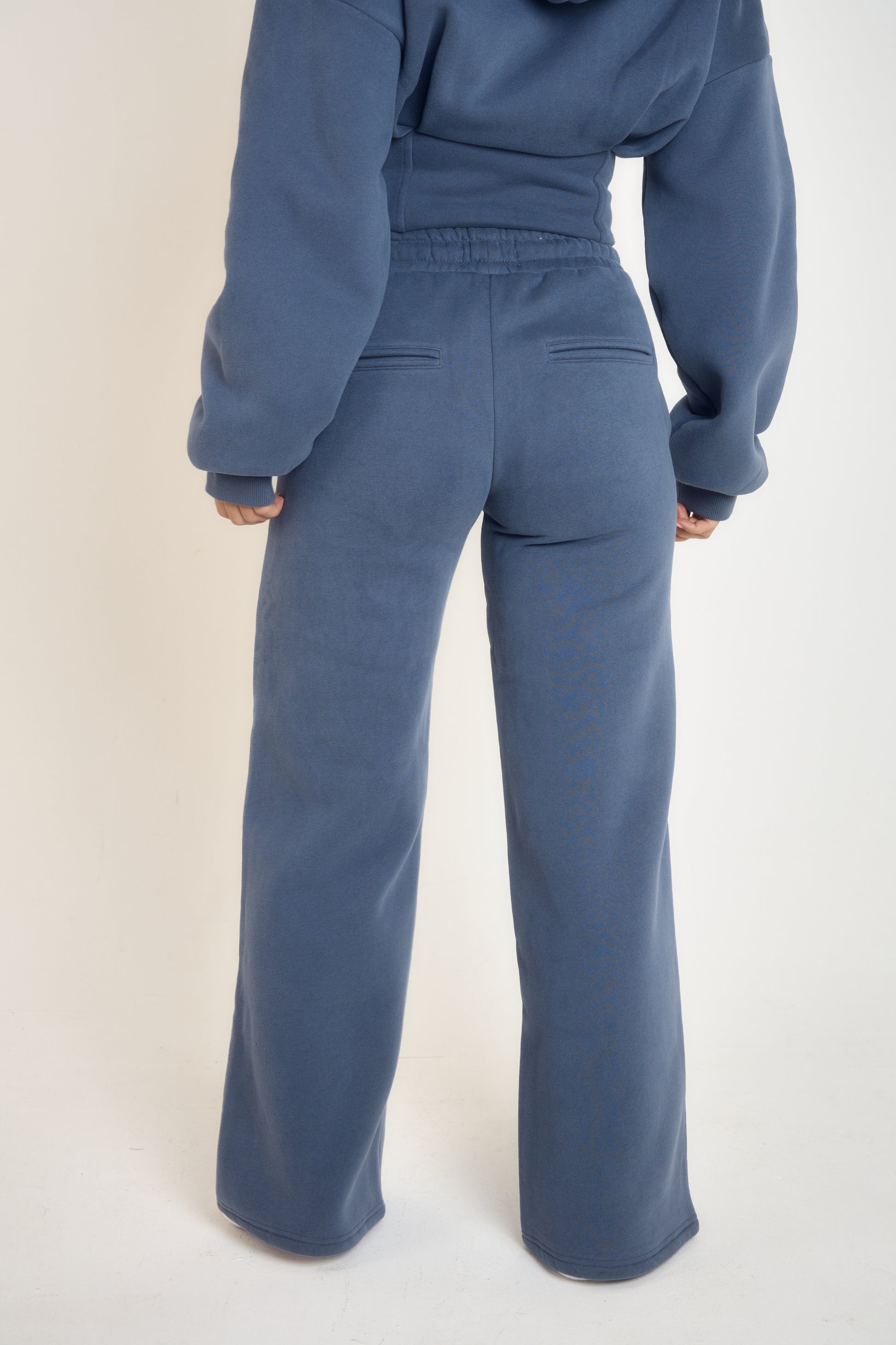 ‘Signature Staples’ Wide Leg Joggers - Blue