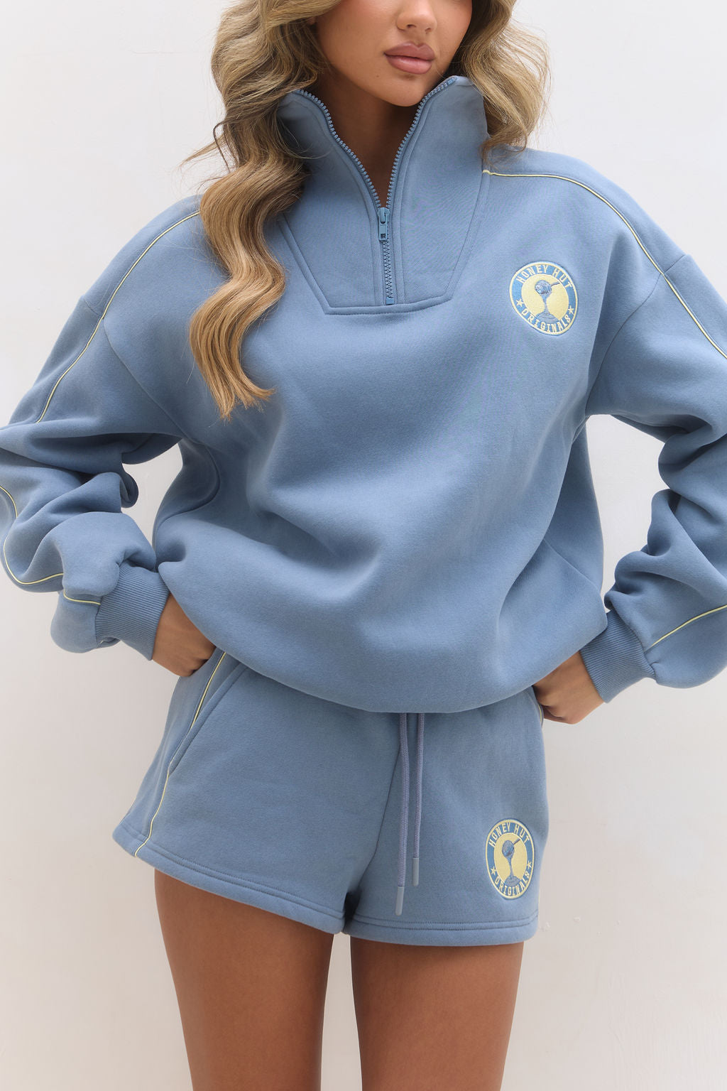 Originals Quarter Zip Jumper - Blue