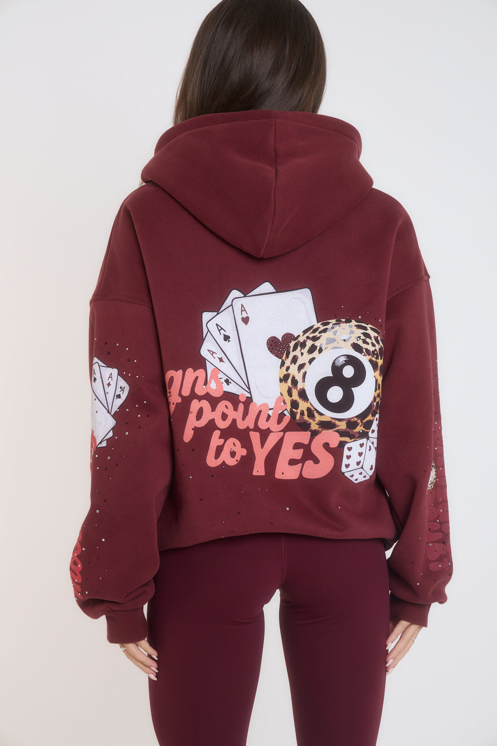 The Cherry Leopard Rhinestone Hoodie