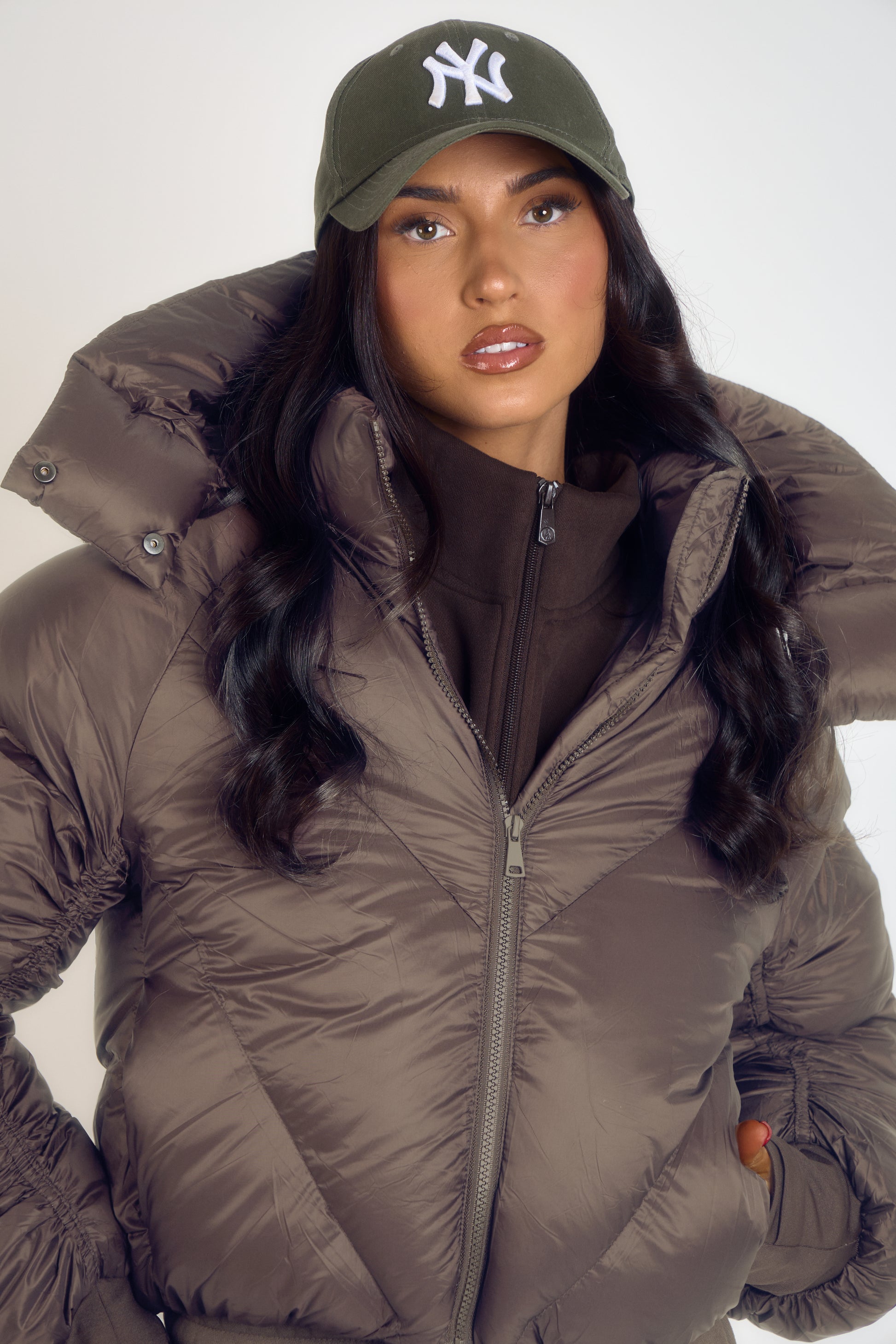 ‘Isabel’ Puffer Coat - Taupe