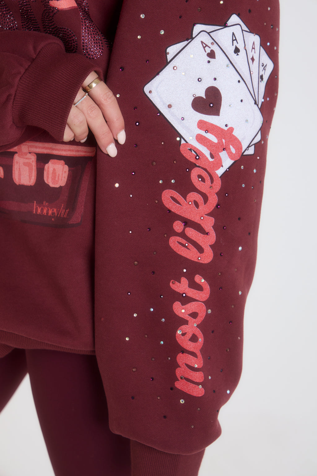 The Cherry Leopard Rhinestone Hoodie