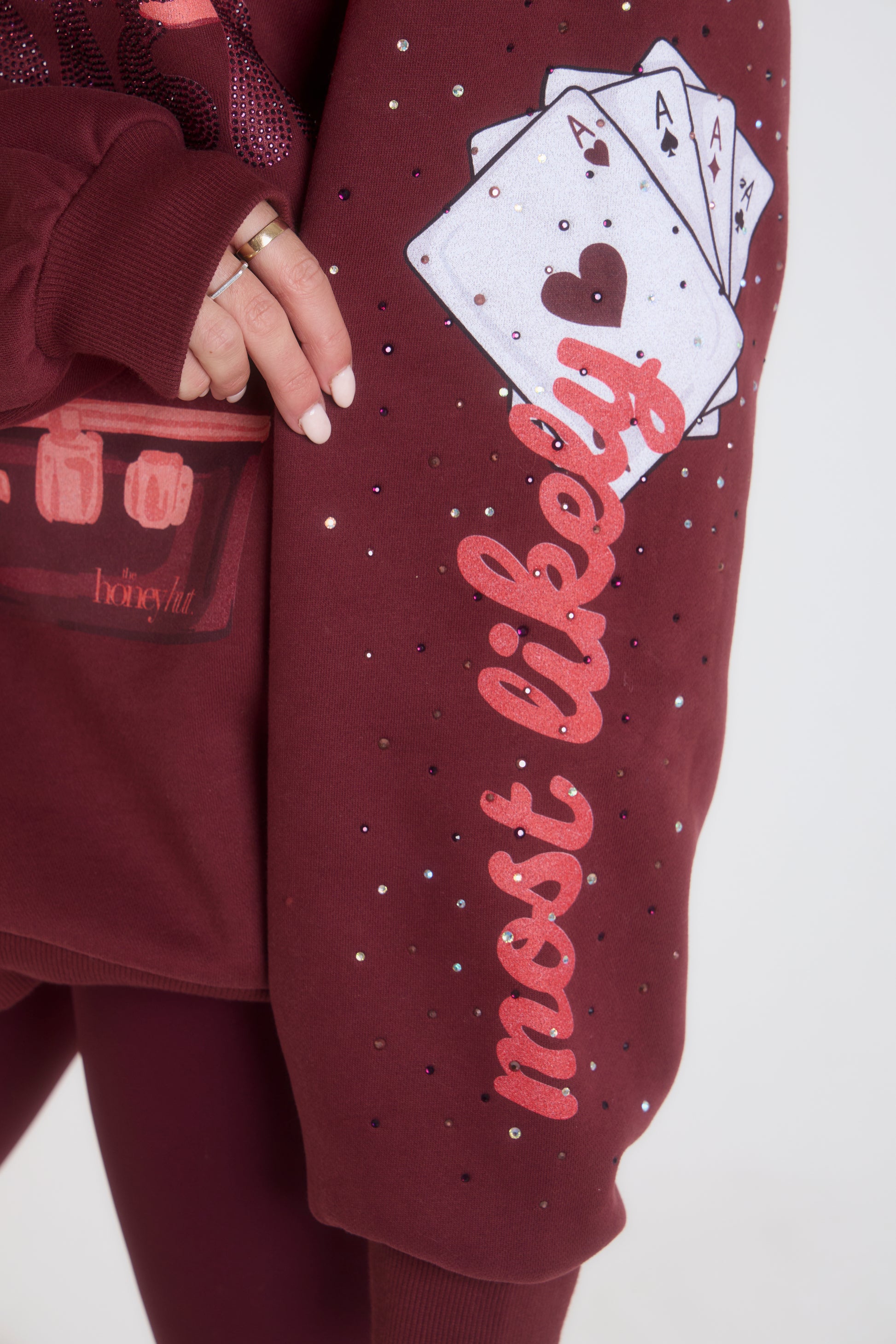 The Cherry Leopard Rhinestone Hoodie