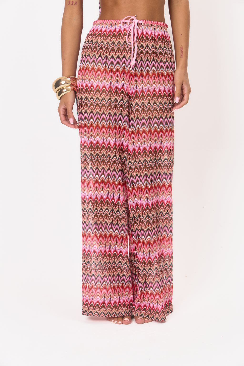 Wide Leg Beach Trouser - Pink
