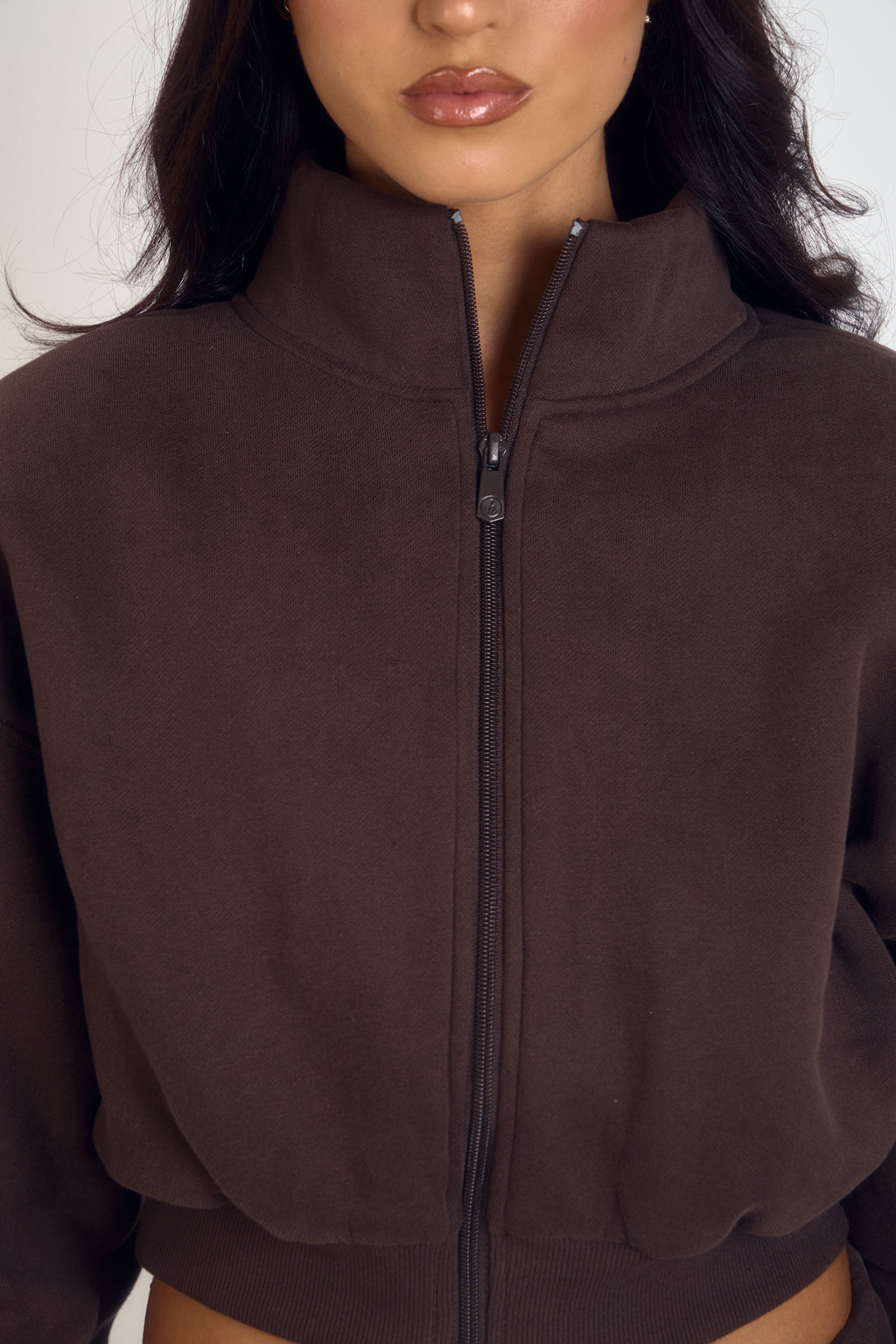 ‘Signature Staples’ Heavyweight Jersey Bomber - Brown