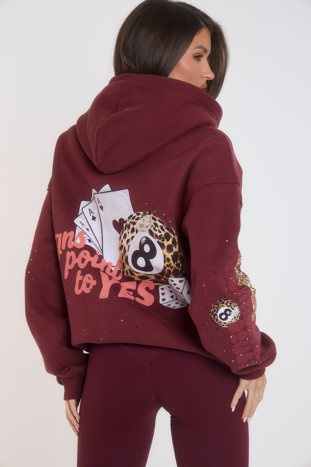 The Cherry Leopard Rhinestone Hoodie
