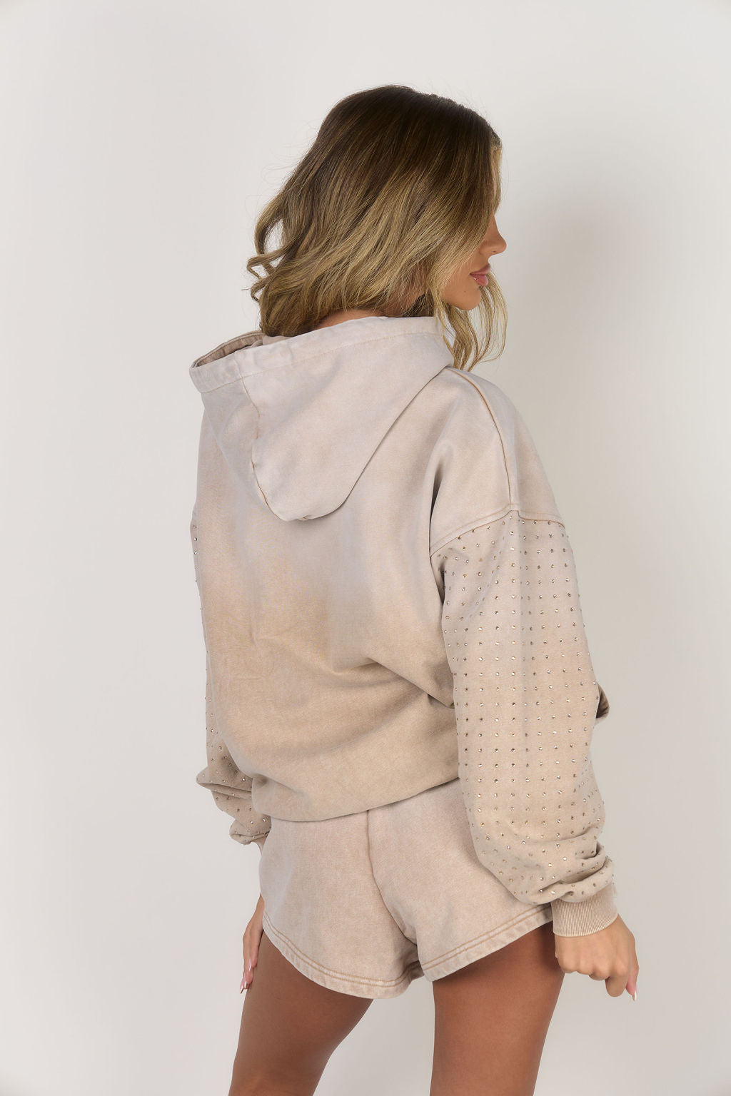 The High Waist Jogger Short - ‘Honey’ Beige