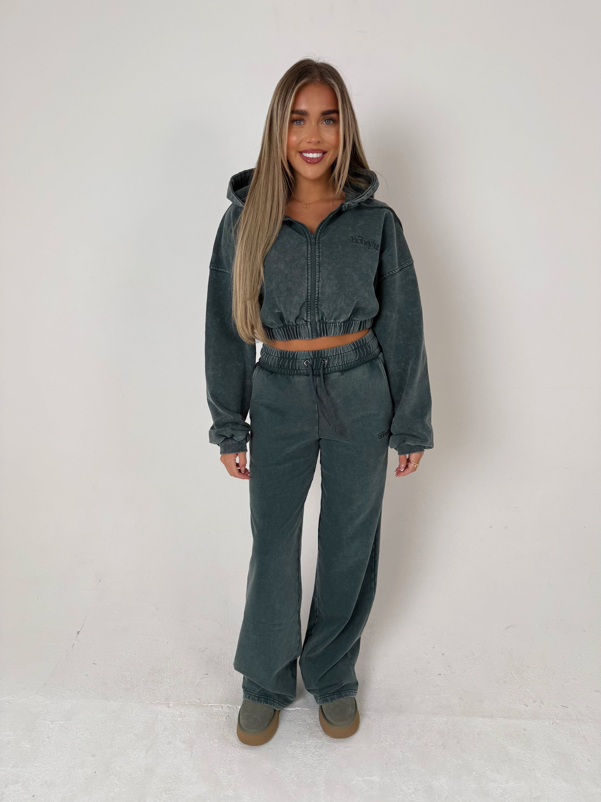 THH Crop Zip Jacket - Teal