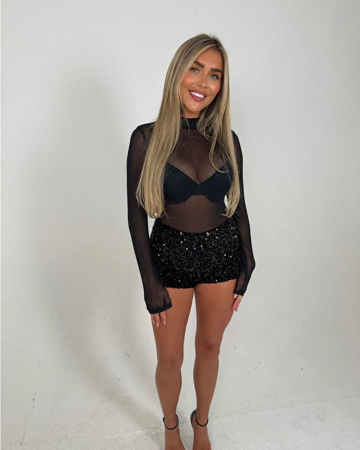 Mesh Bodysuit - Black