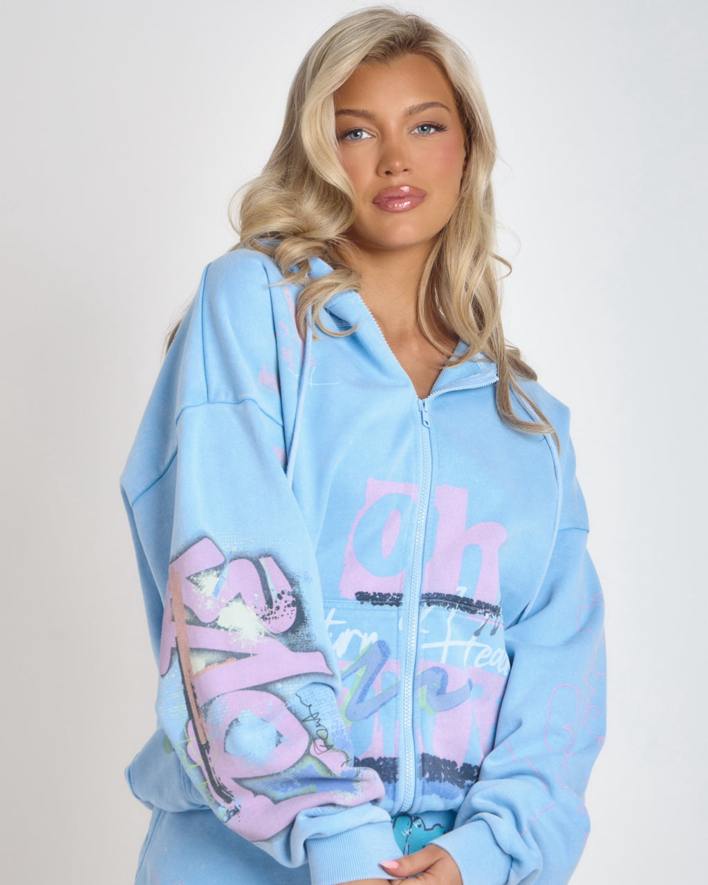 THH Graffiti Zip Jacket - Blue