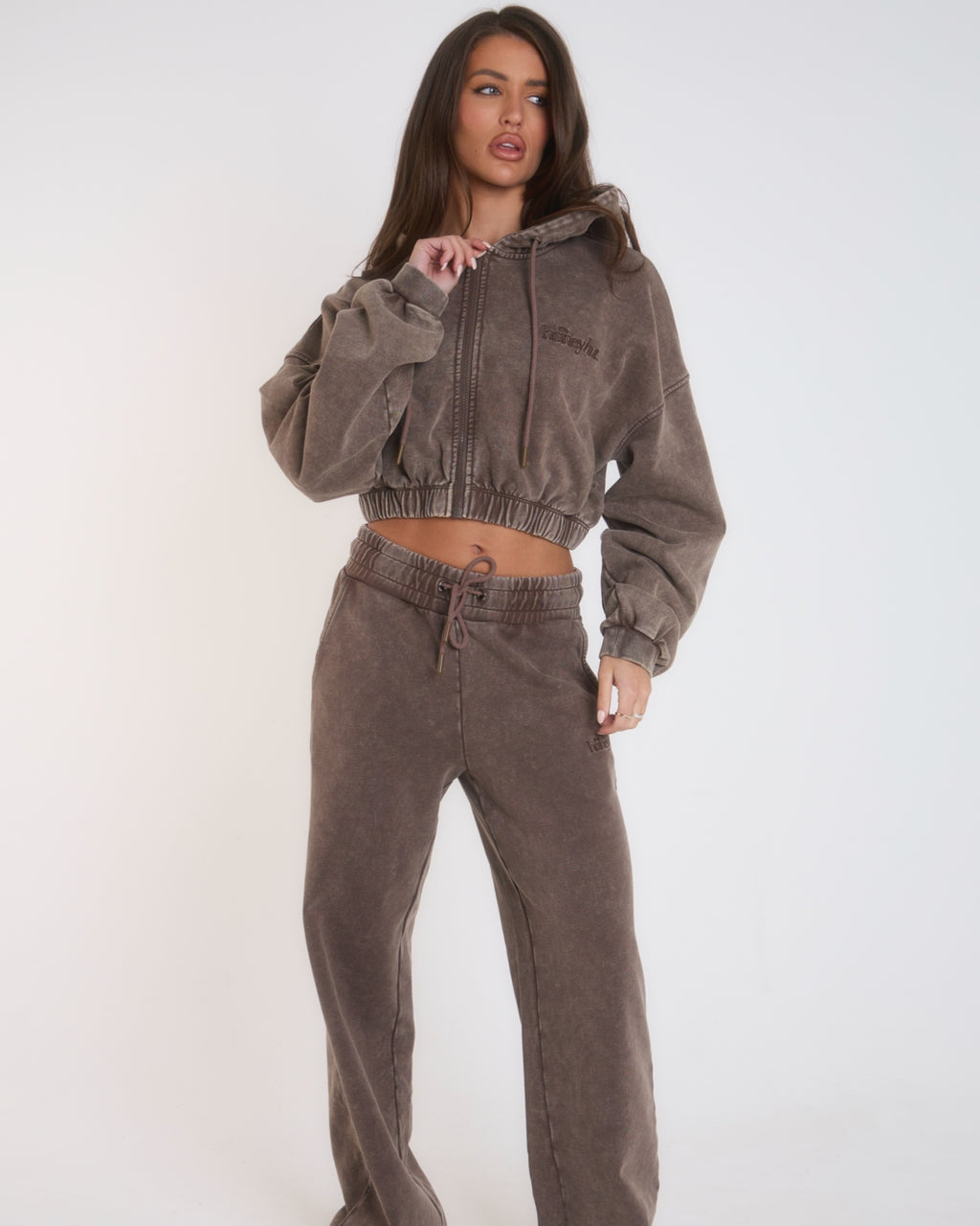 THH Crop Zip Jacket - Mocha