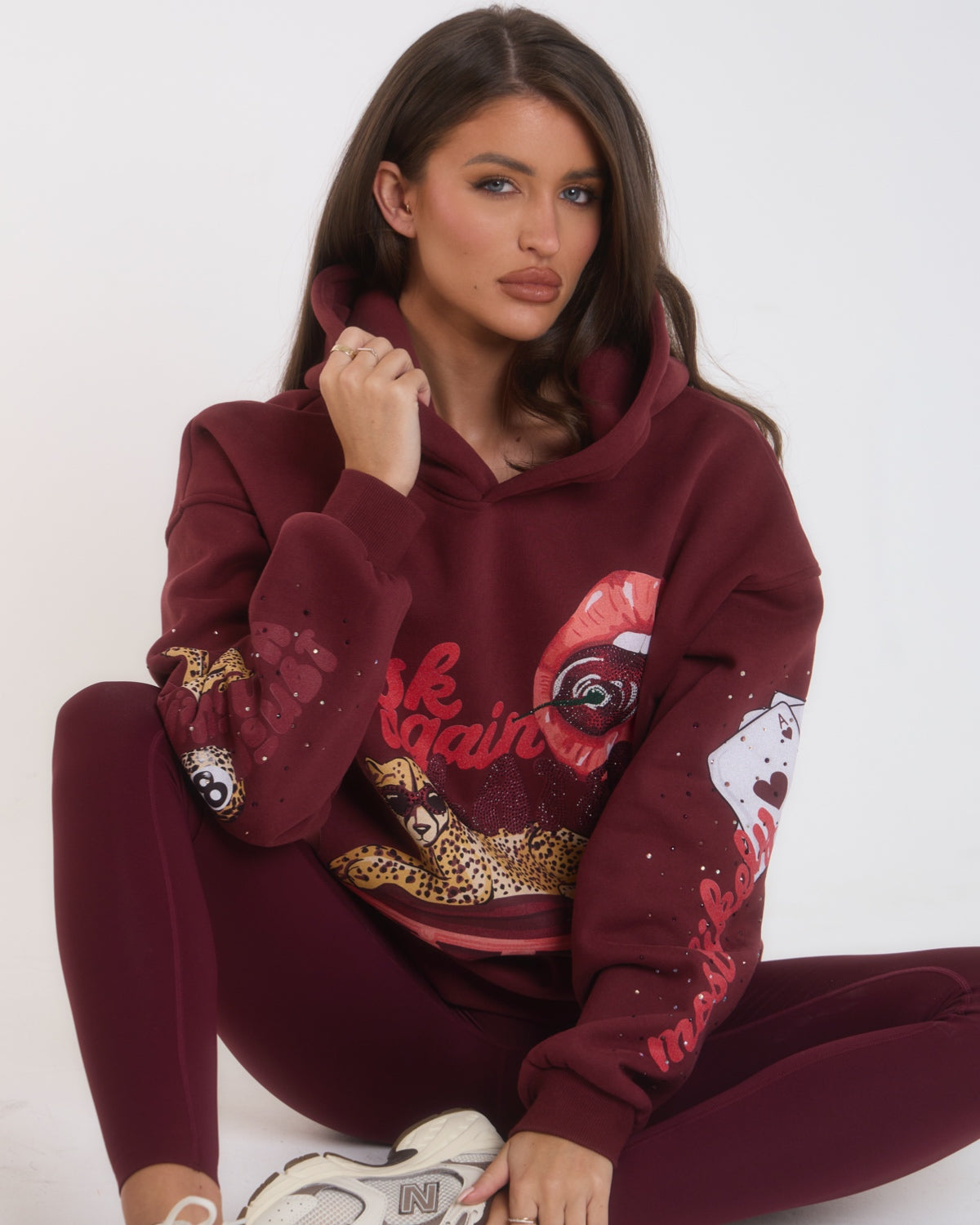 The Cherry Leopard Rhinestone Hoodie