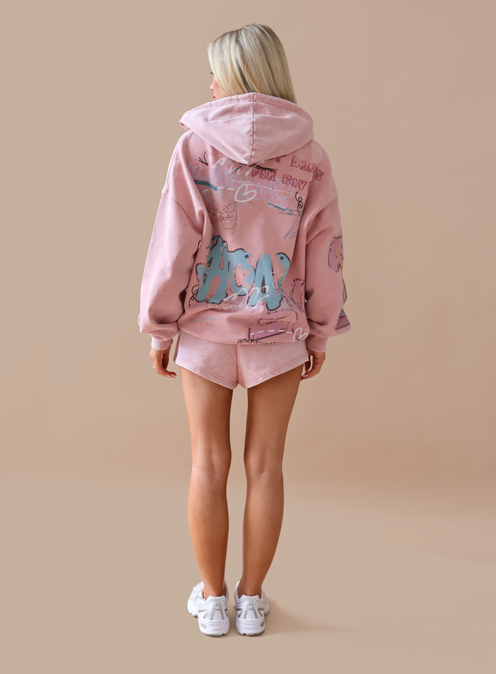 THH Graffiti Zip Jacket - Pink