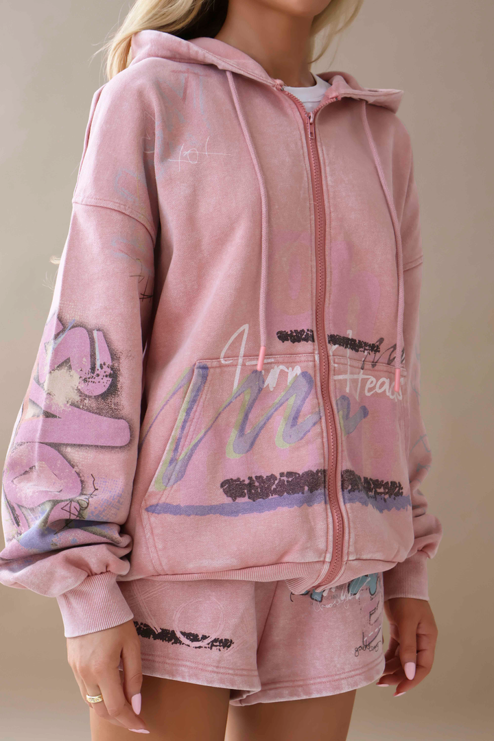 THH Graffiti Jogger Short - Pink