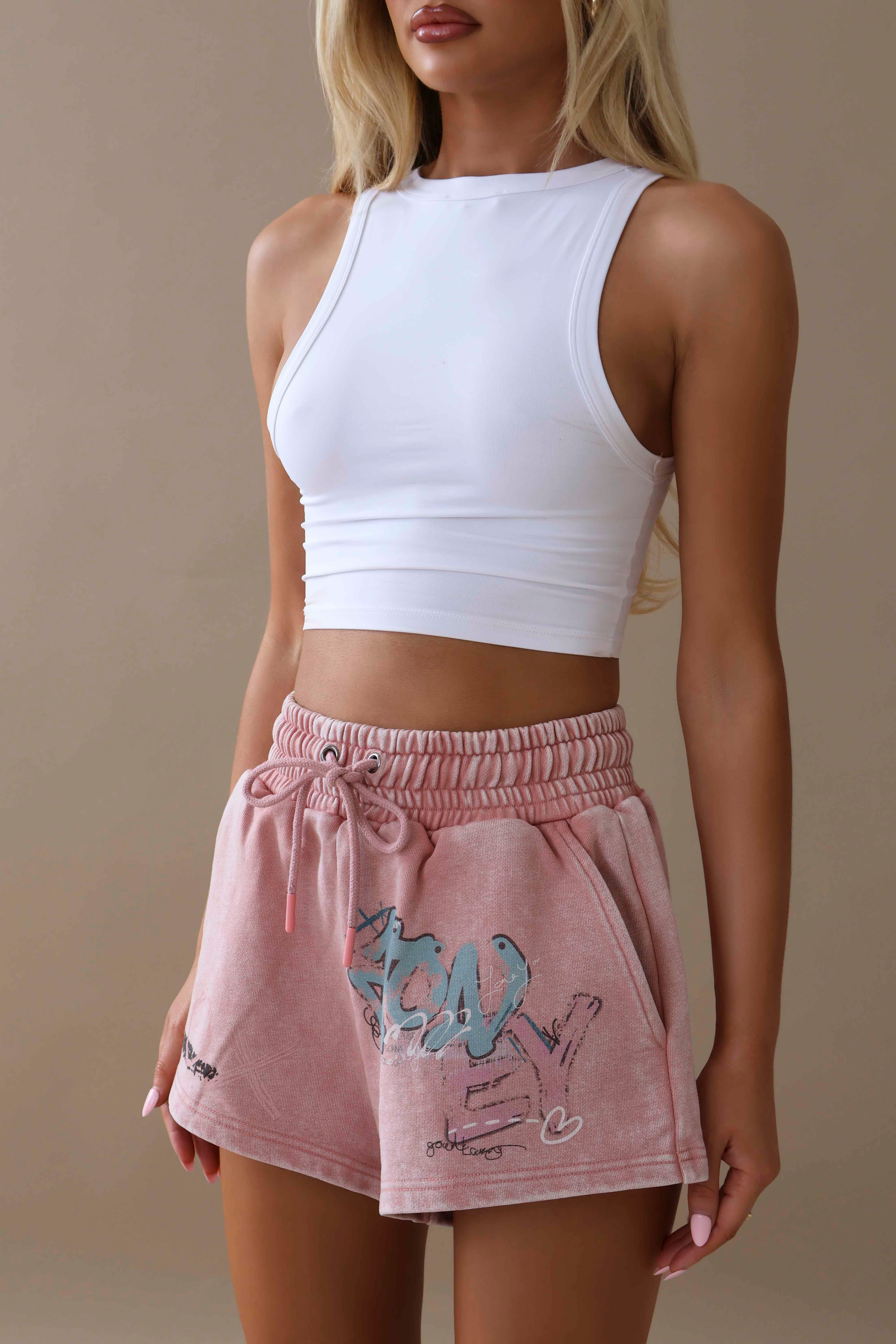 THH Graffiti Jogger Short - Pink